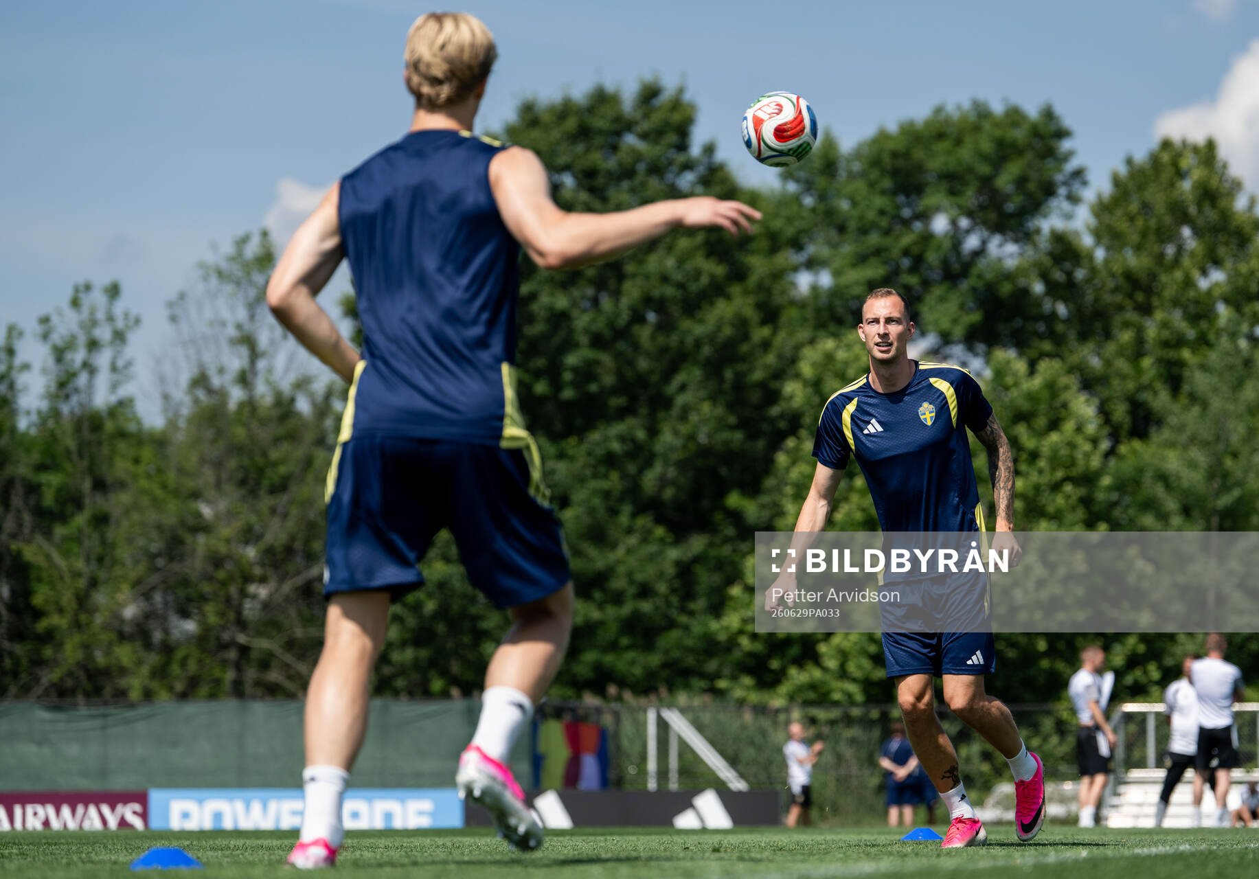 Gustaf Nilsson of the Swedish national football team at a