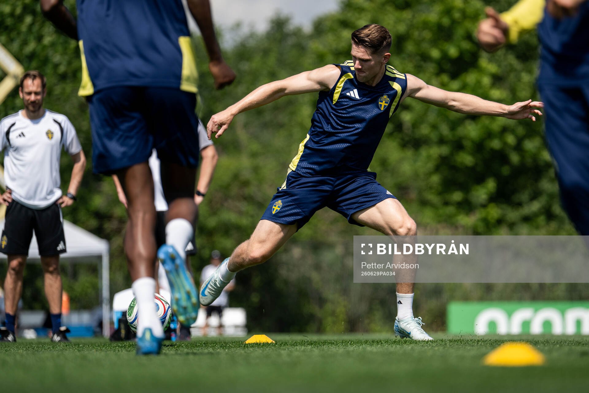 Viktor Gyökeres of the Swedish national football team at a