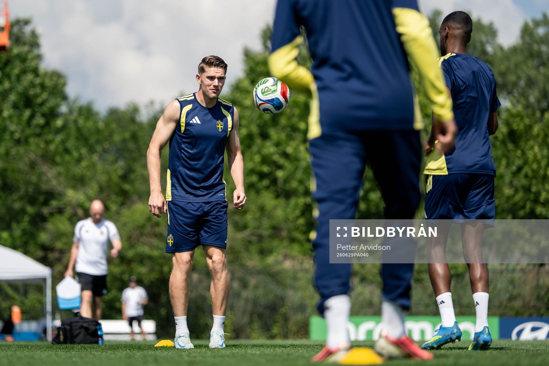 Viktor Gyökeres of the Swedish national football team at a