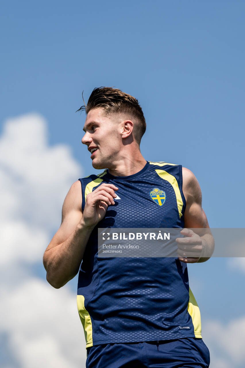 Viktor Gyökeres of the Swedish national football team at a
