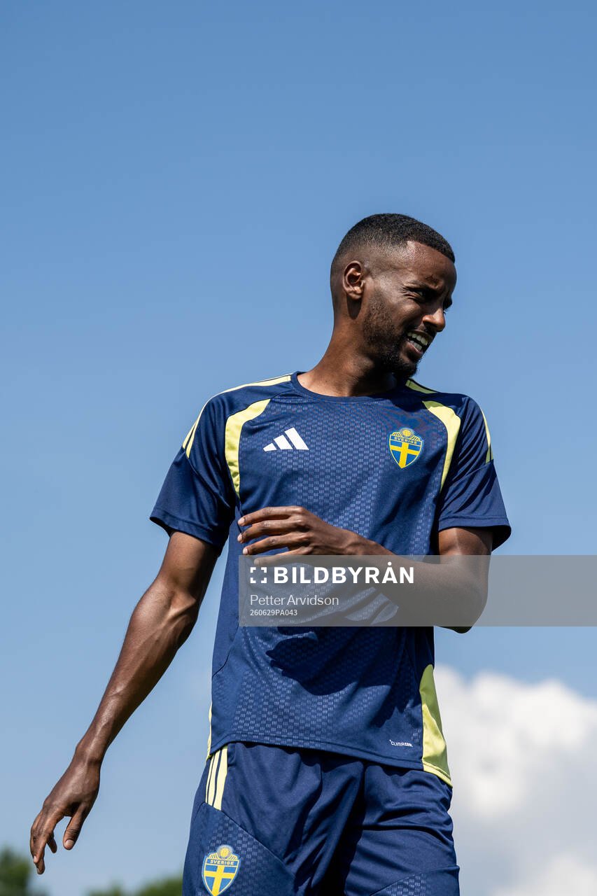 Alexander Isak of the Swedish national football team at a