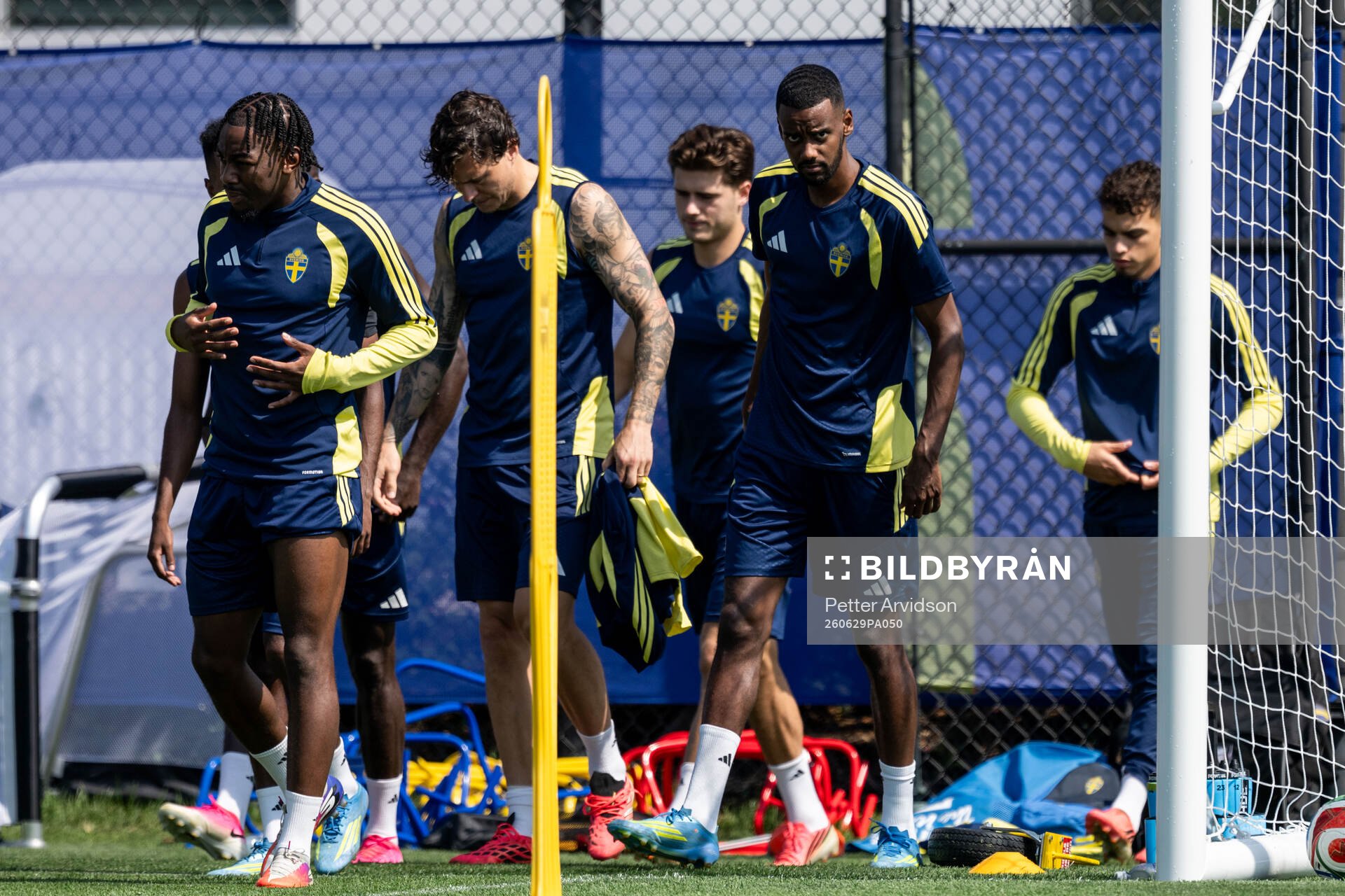 Alexander Isak of the Swedish national football team at a