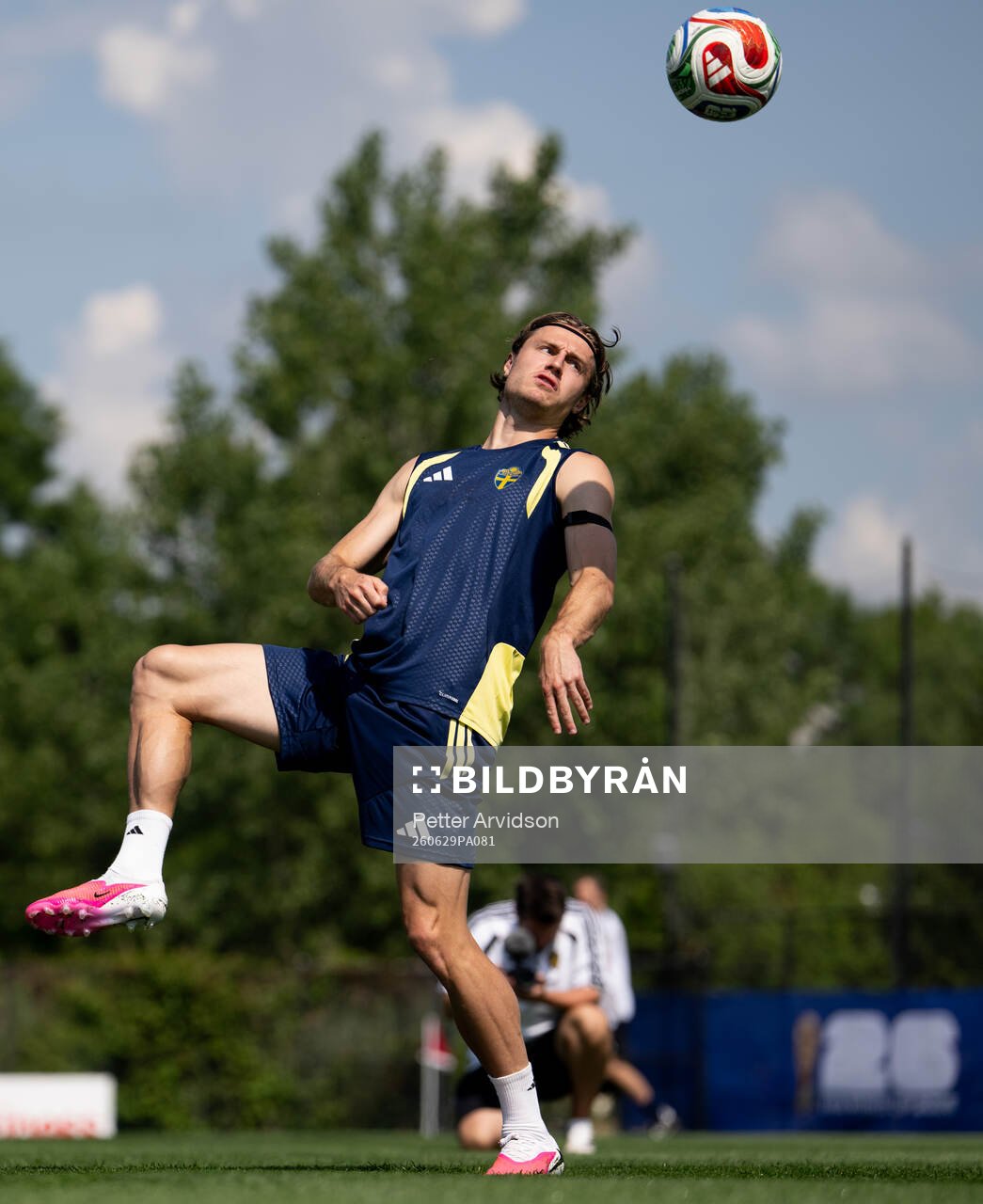 Mattias Svanberg of the Swedish national football team at a