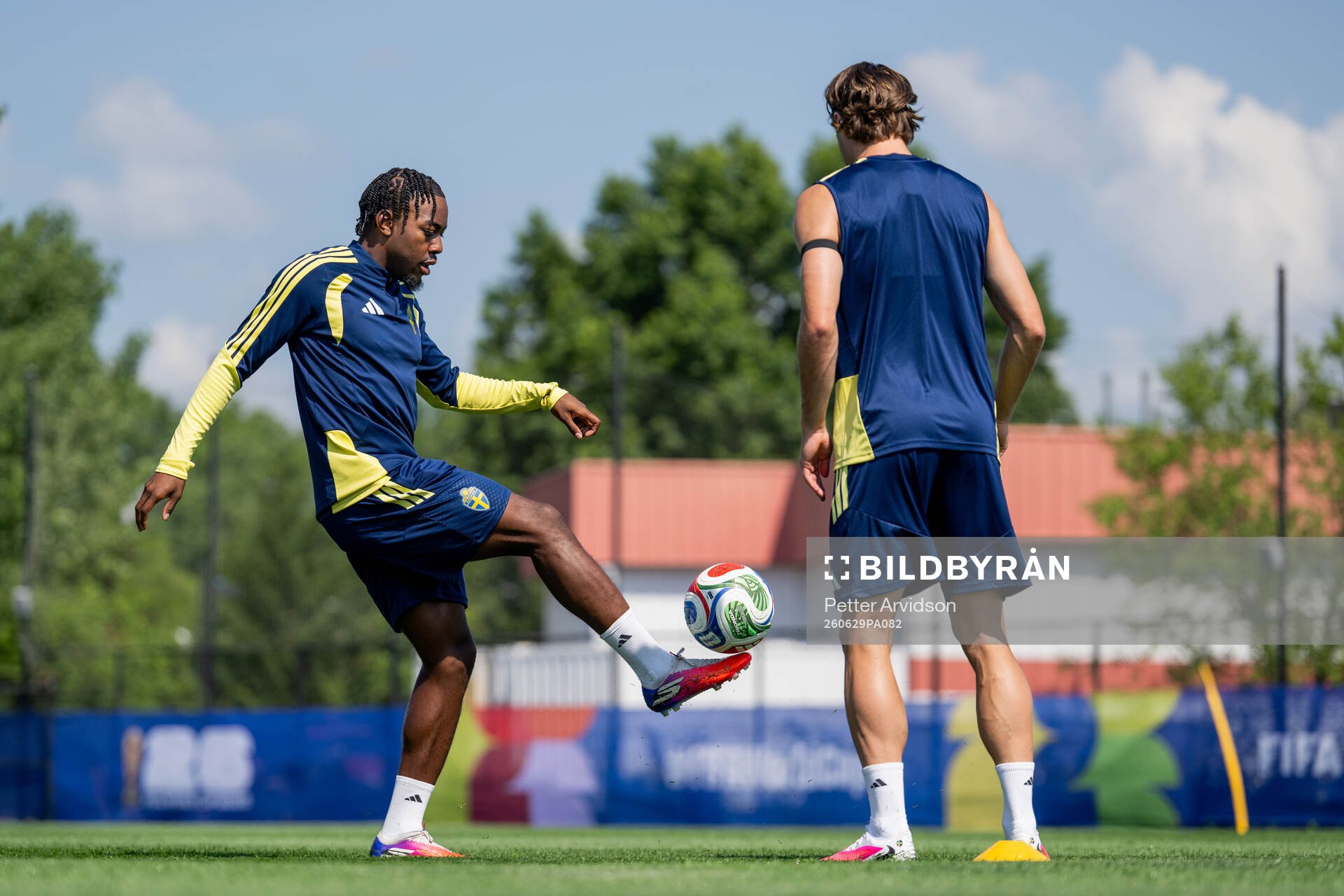 Anthony Elanga of the Swedish national football team at a