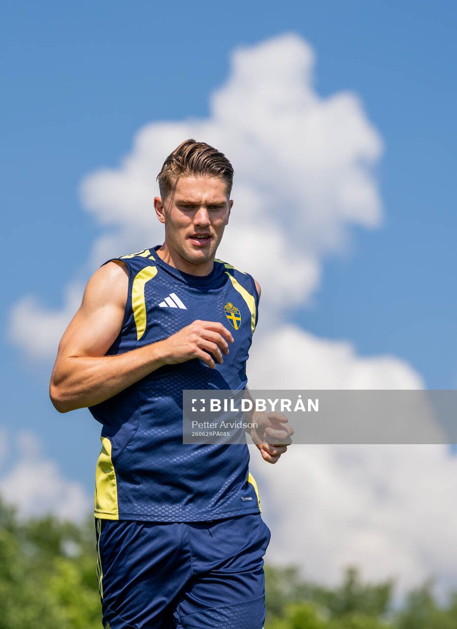 Viktor Gyökeres of the Swedish national football team at a