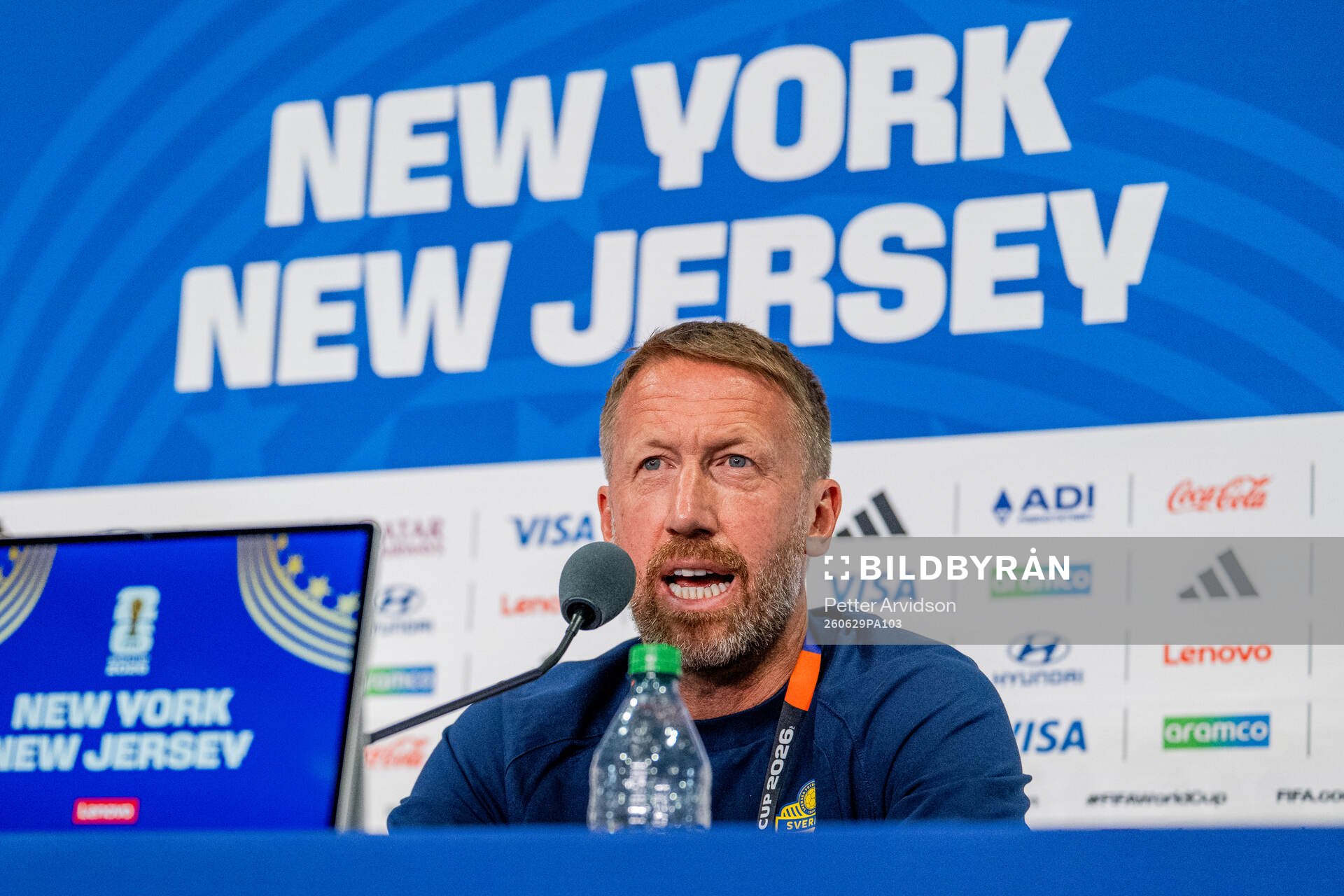 Graham Potter of the Swedish national football team at a