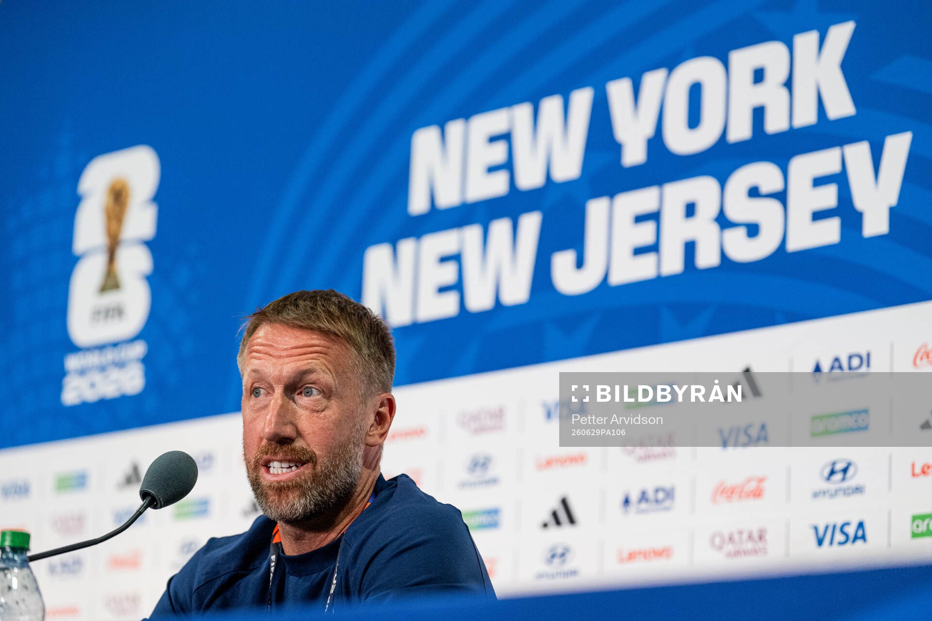 Graham Potter of the Swedish national football team at a