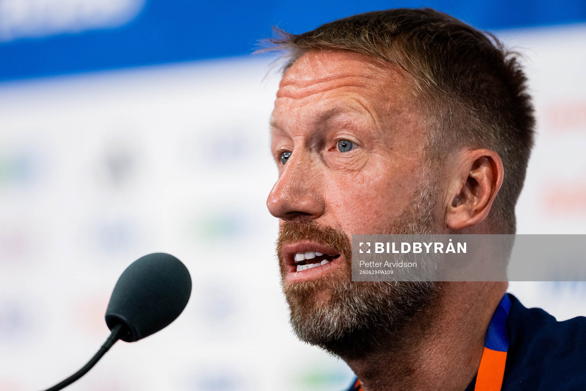Graham Potter of the Swedish national football team at a