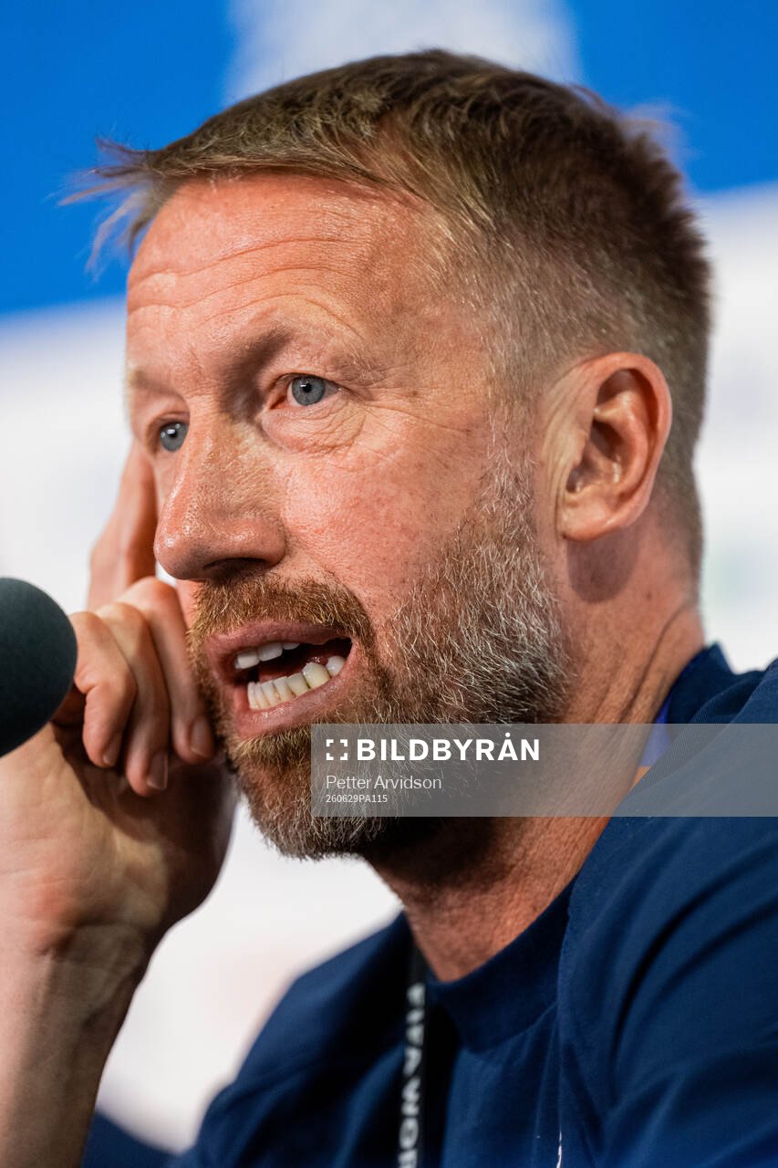 Graham Potter of the Swedish national football team at a