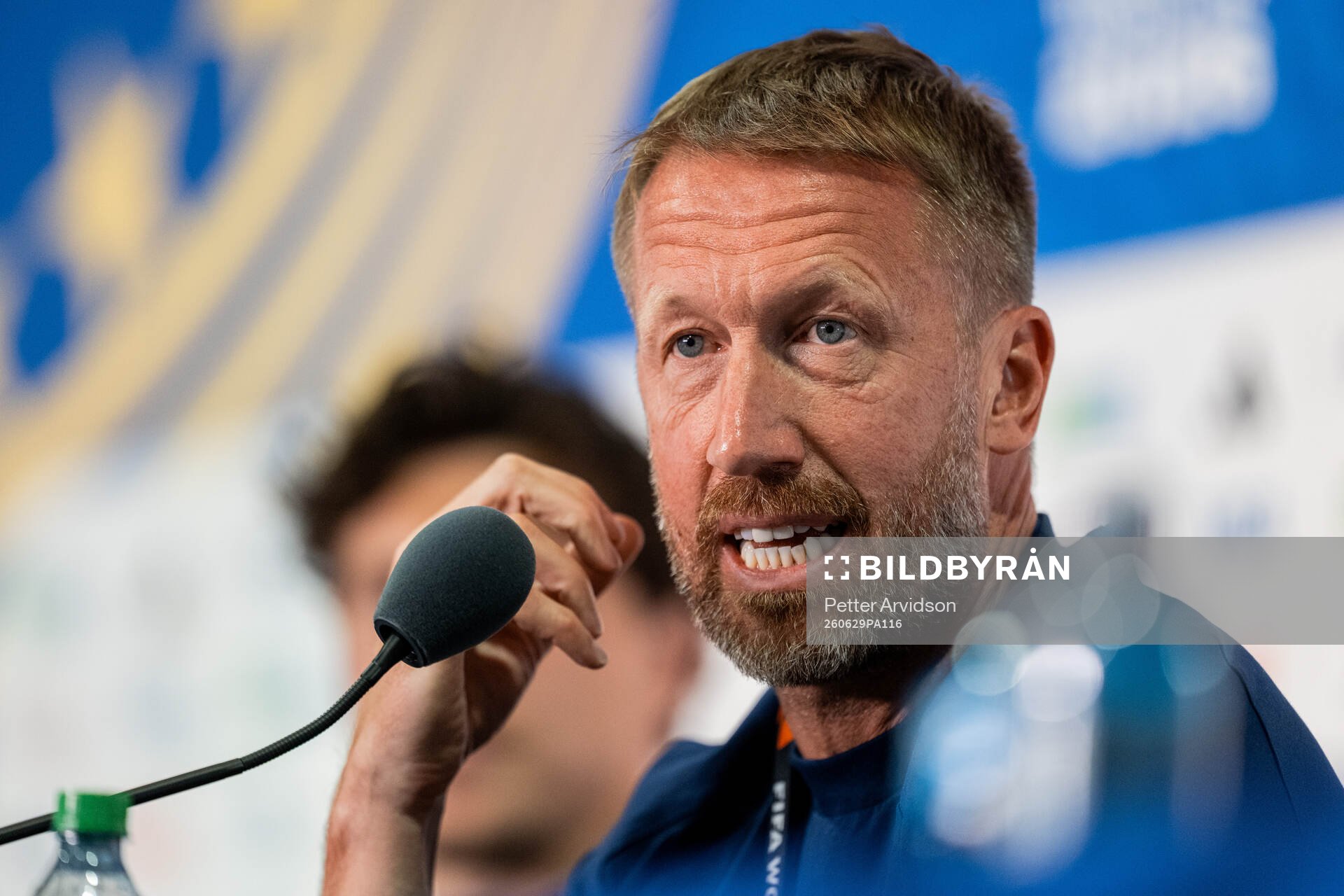 Graham Potter of the Swedish national football team at a