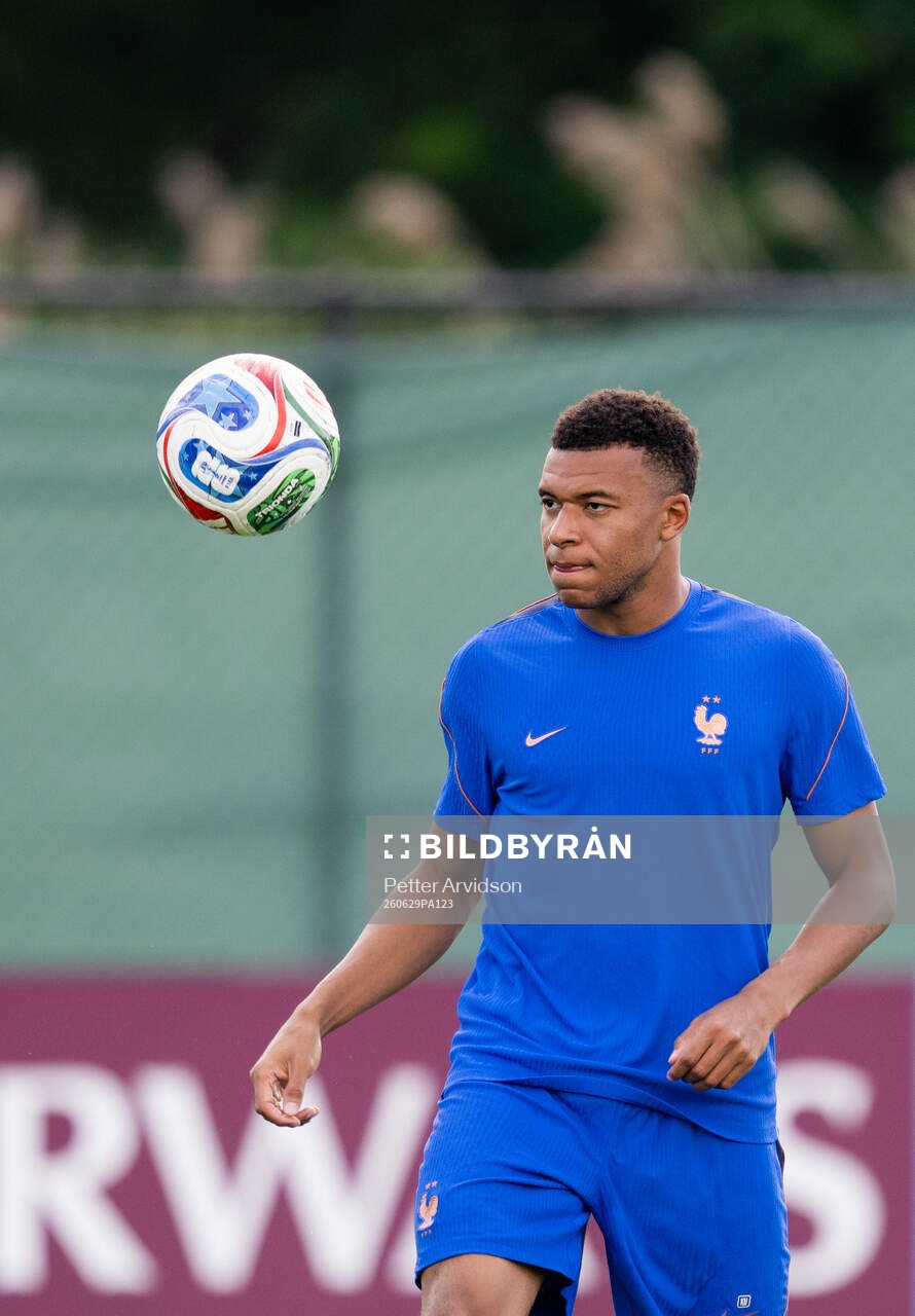 Kylian Mbappe of the French national football team at a