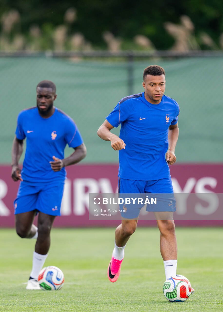 Kylian Mbappé of the French national football team at a