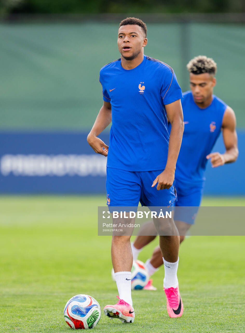 Kylian Mbappé of the French national football team at a