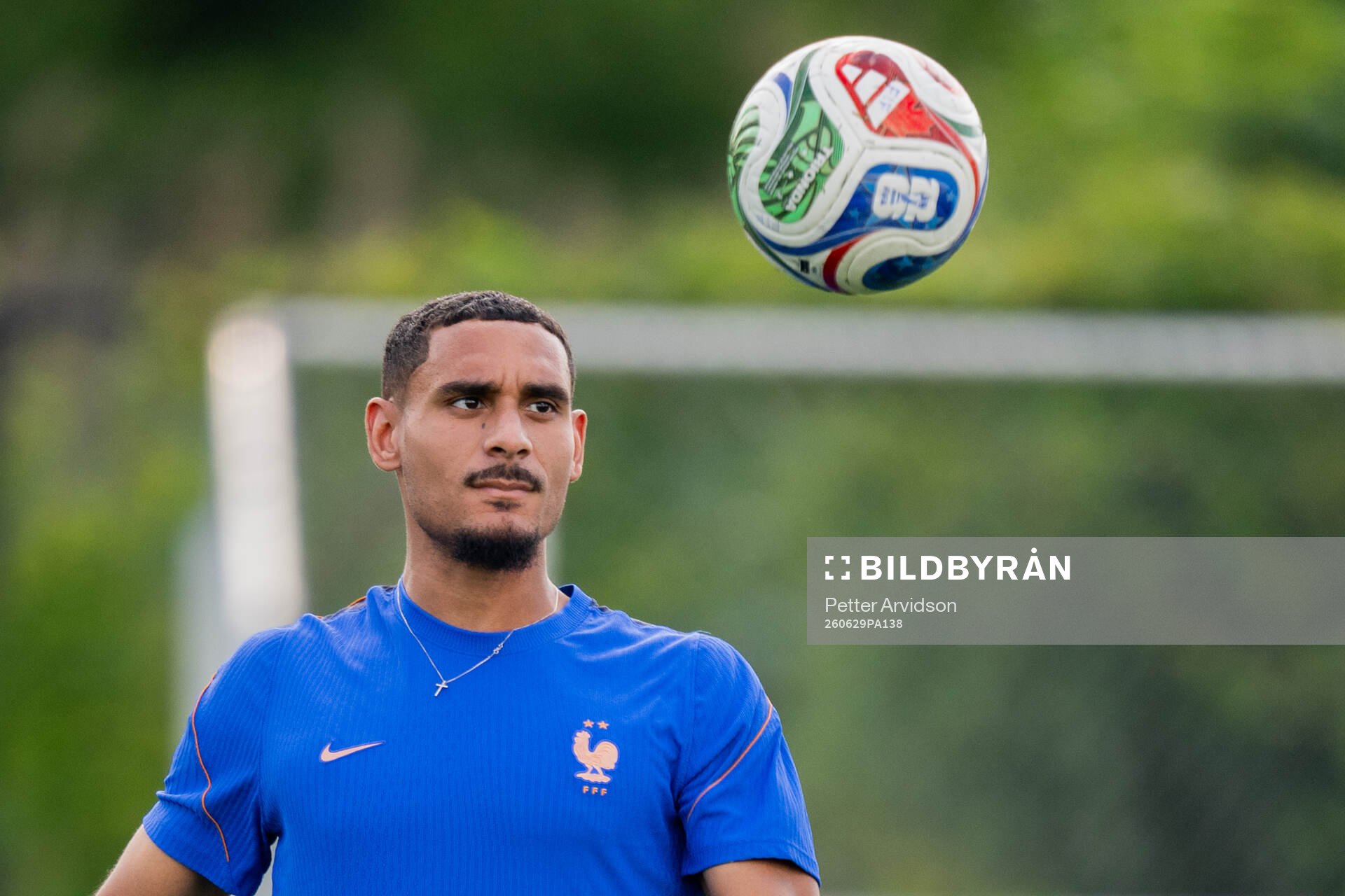 William Saliba of the French national football team at a