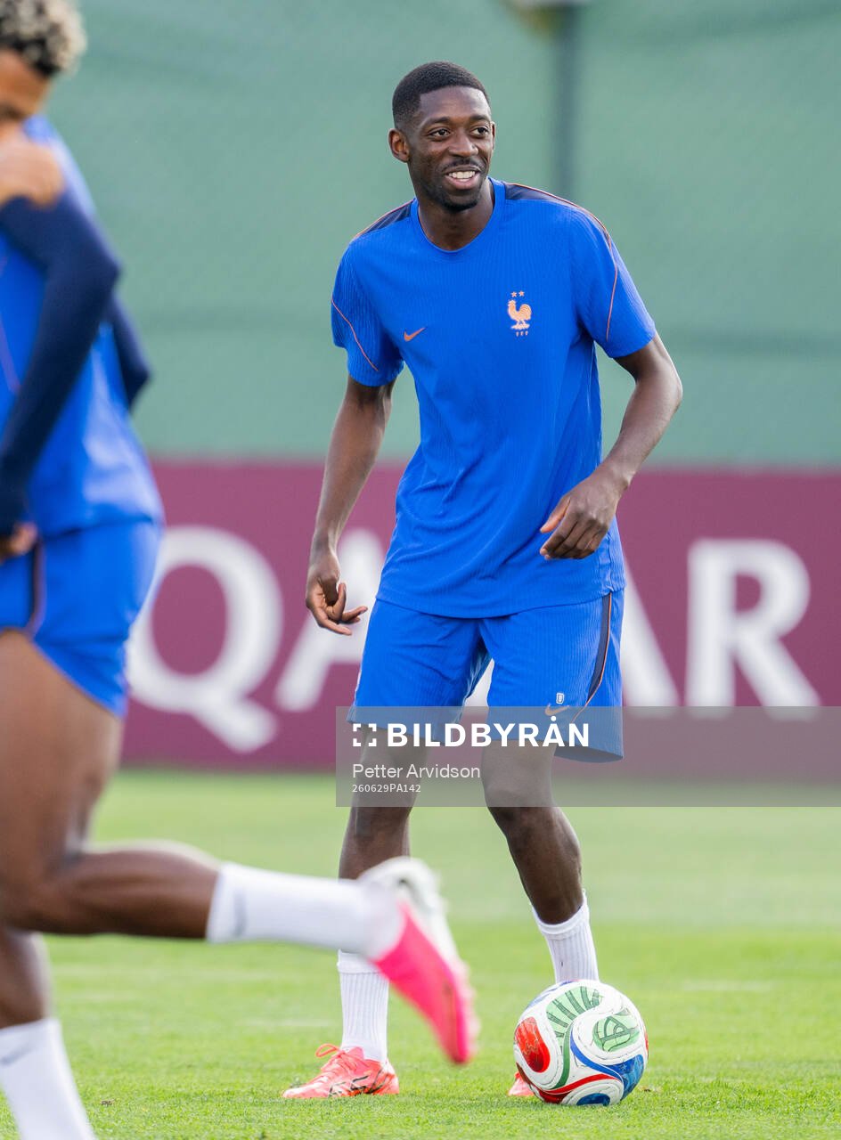 Ousmane Dembélé of the French national football team at a
