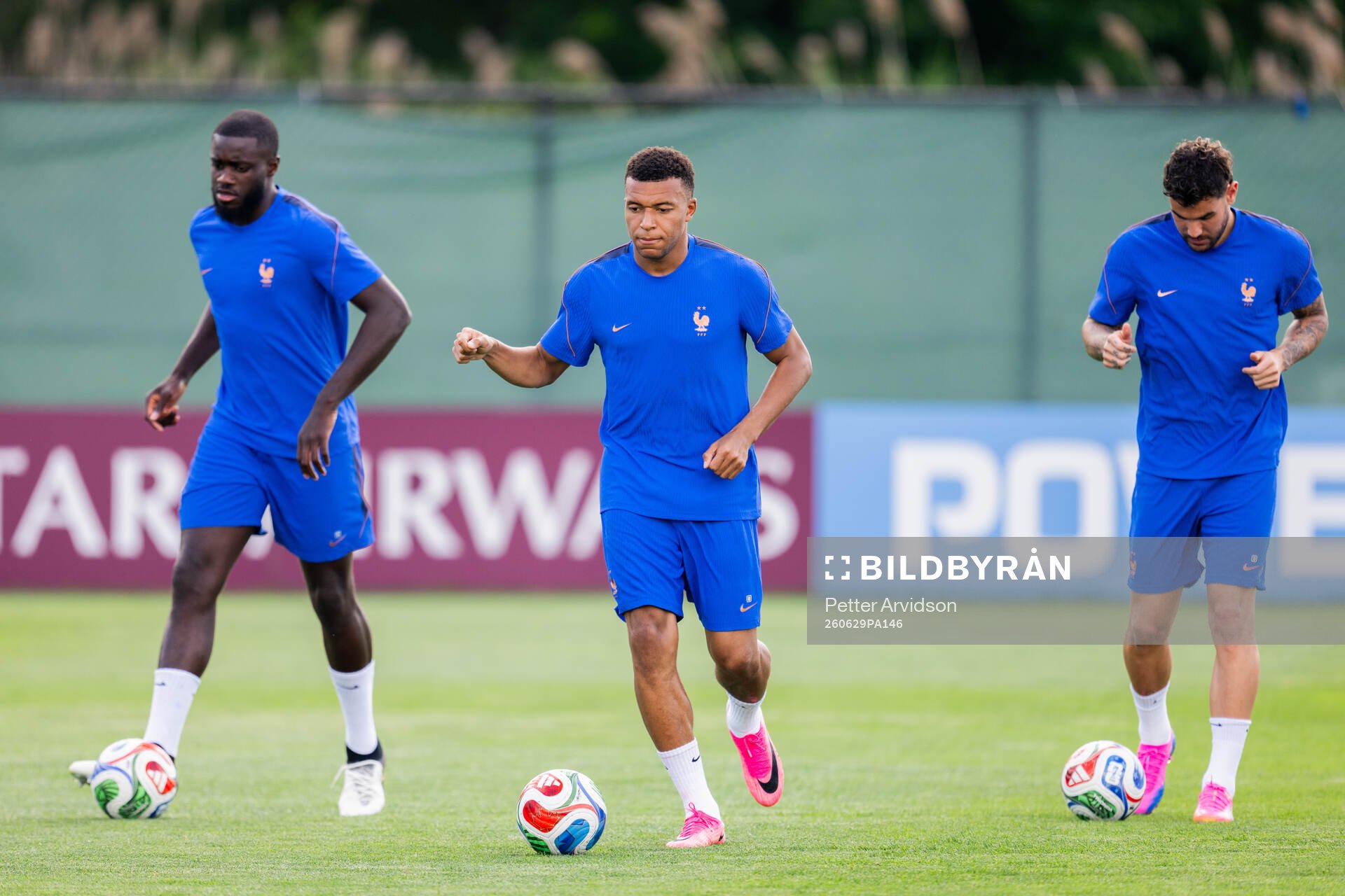 Kylian Mbappé of the French national football team at a