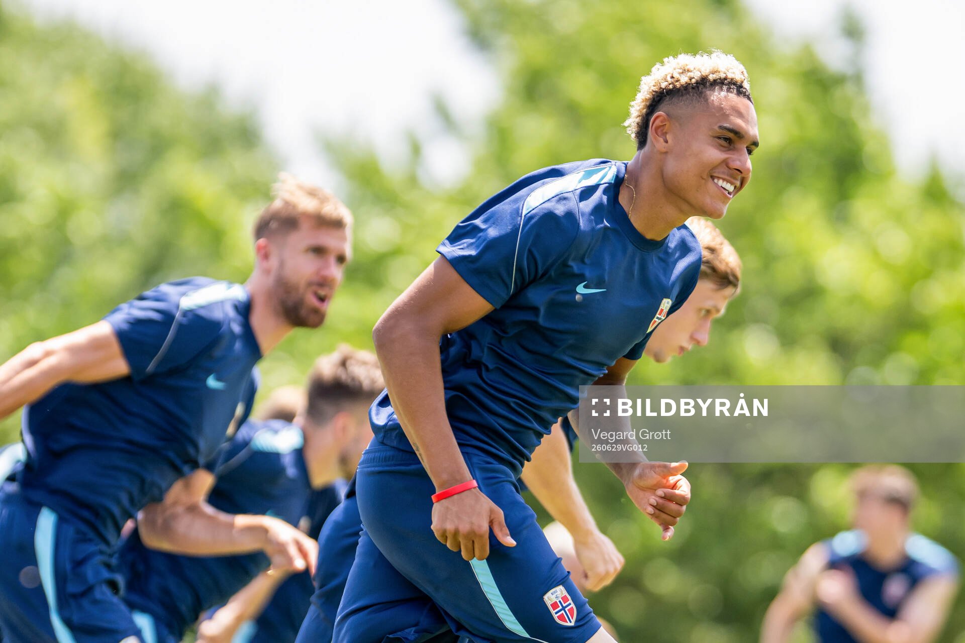 Antonio Nusa of the Norwegian national football team at a