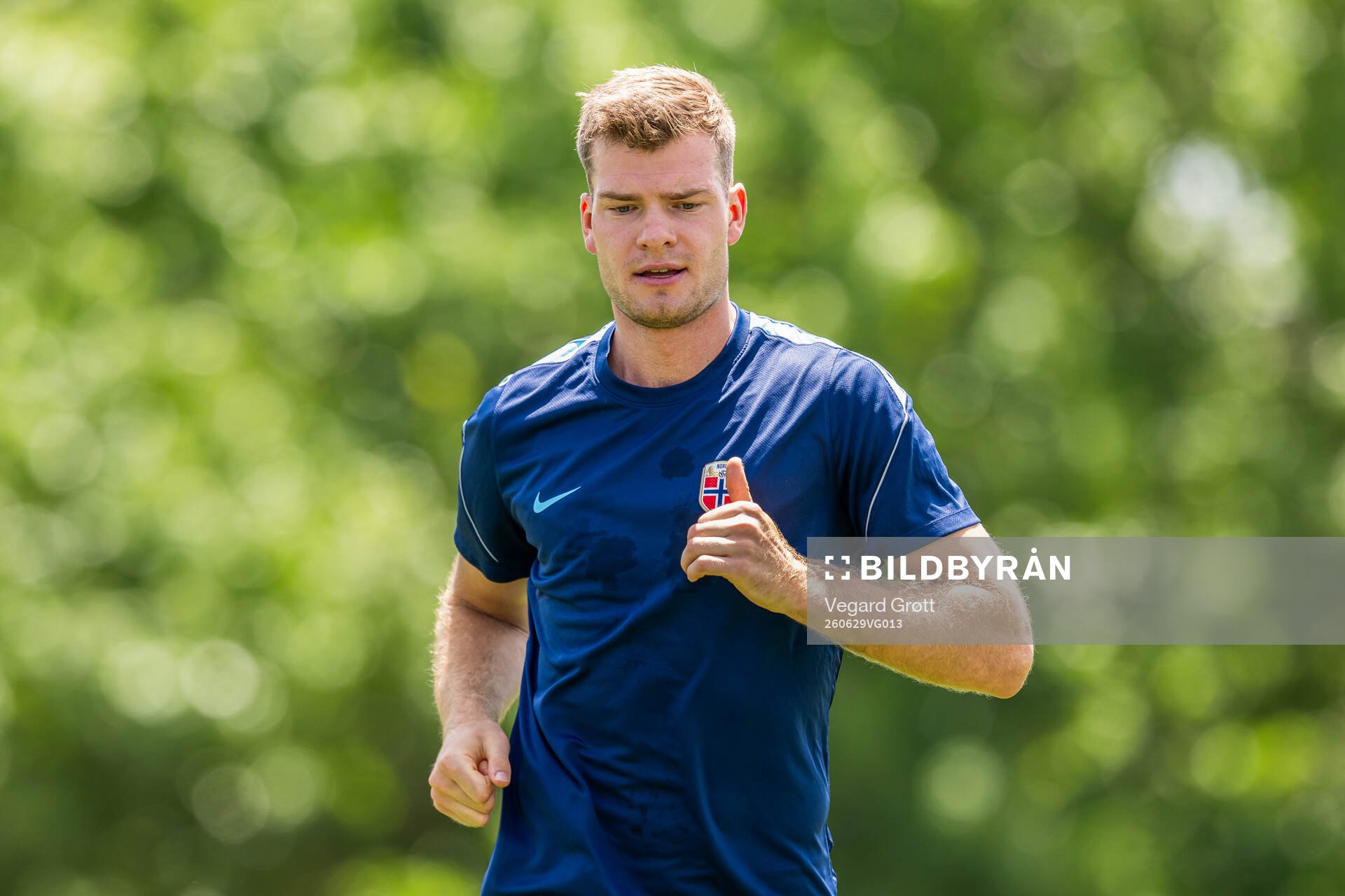 Alexander Sørloth of the Norwegian national football team