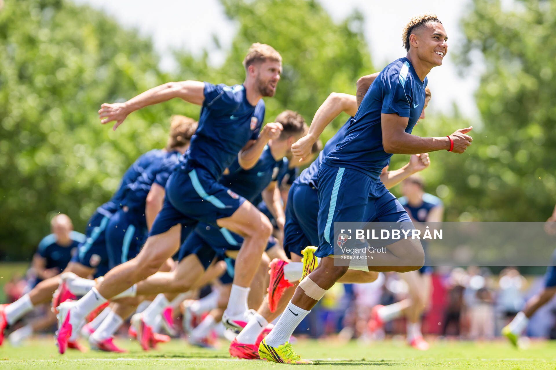 Antonio Nusa of the Norwegian national football team at a