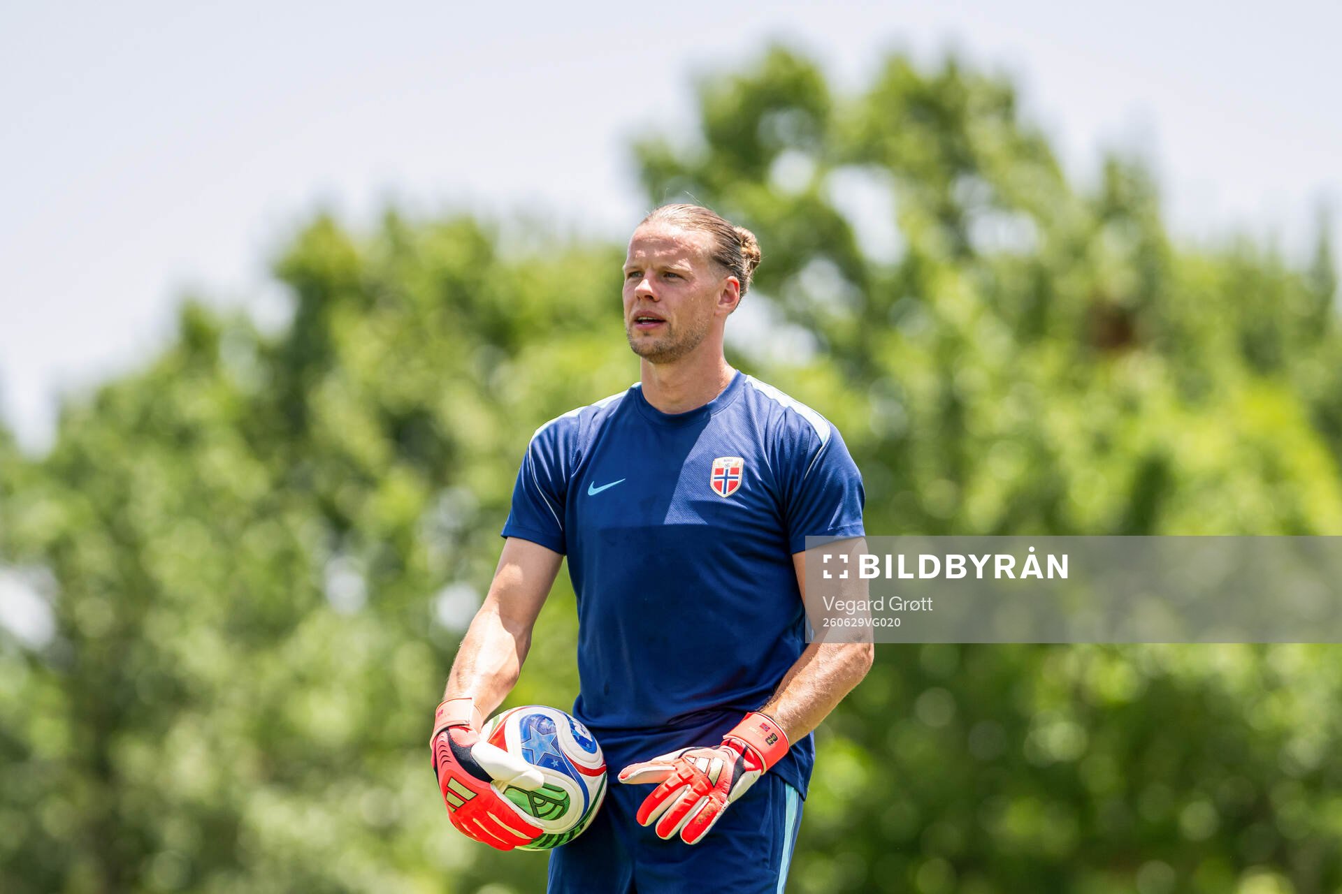 Goalkeeper Ørjan Håskjold Nyland of the Norwegian