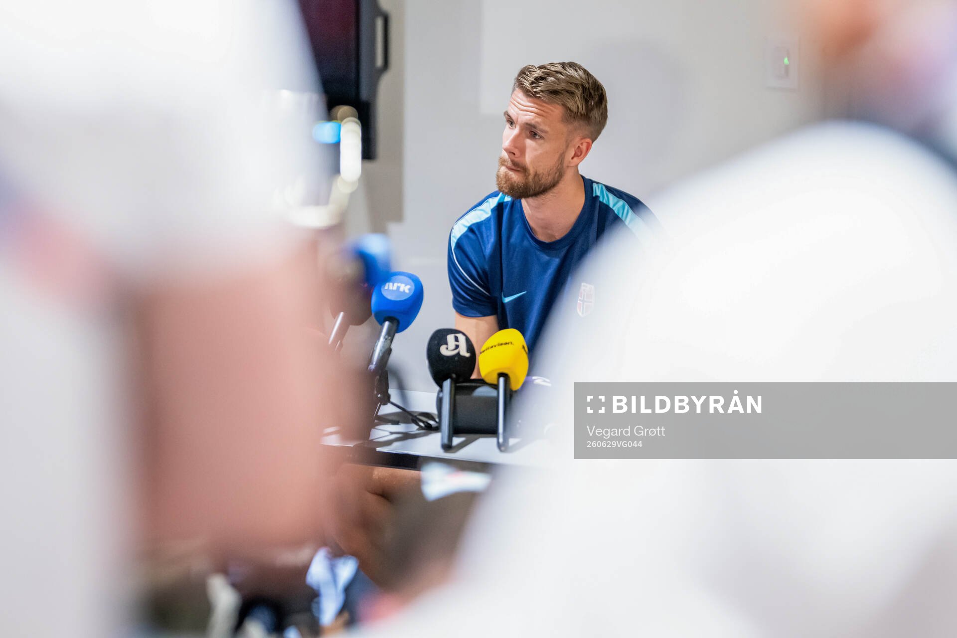 Kristoffer Ajer of the Norwegian national football team at
