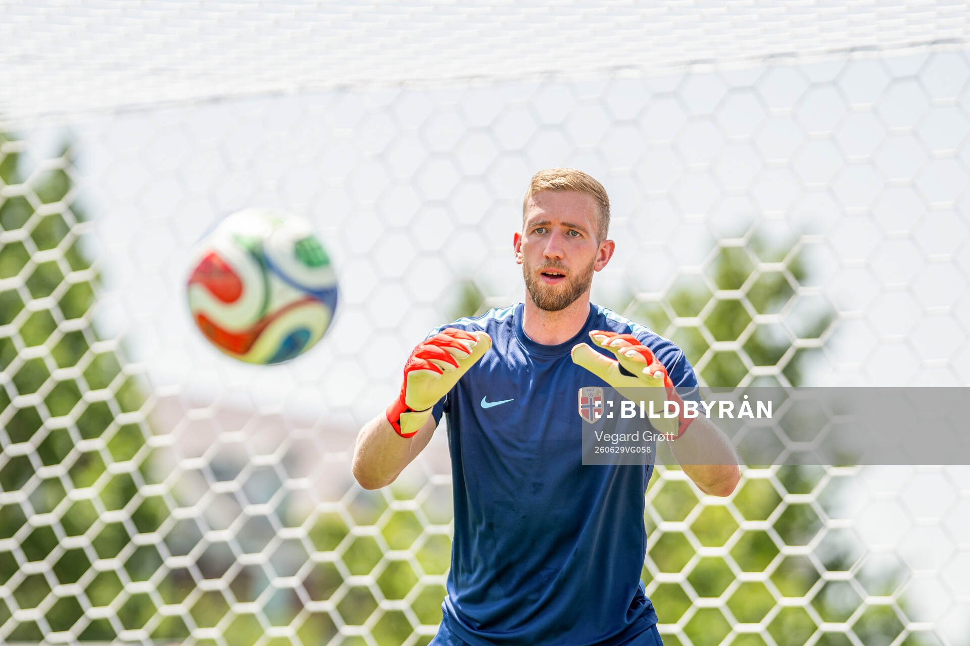 Goalkeeper Egil Selvik of the Norwegian national football