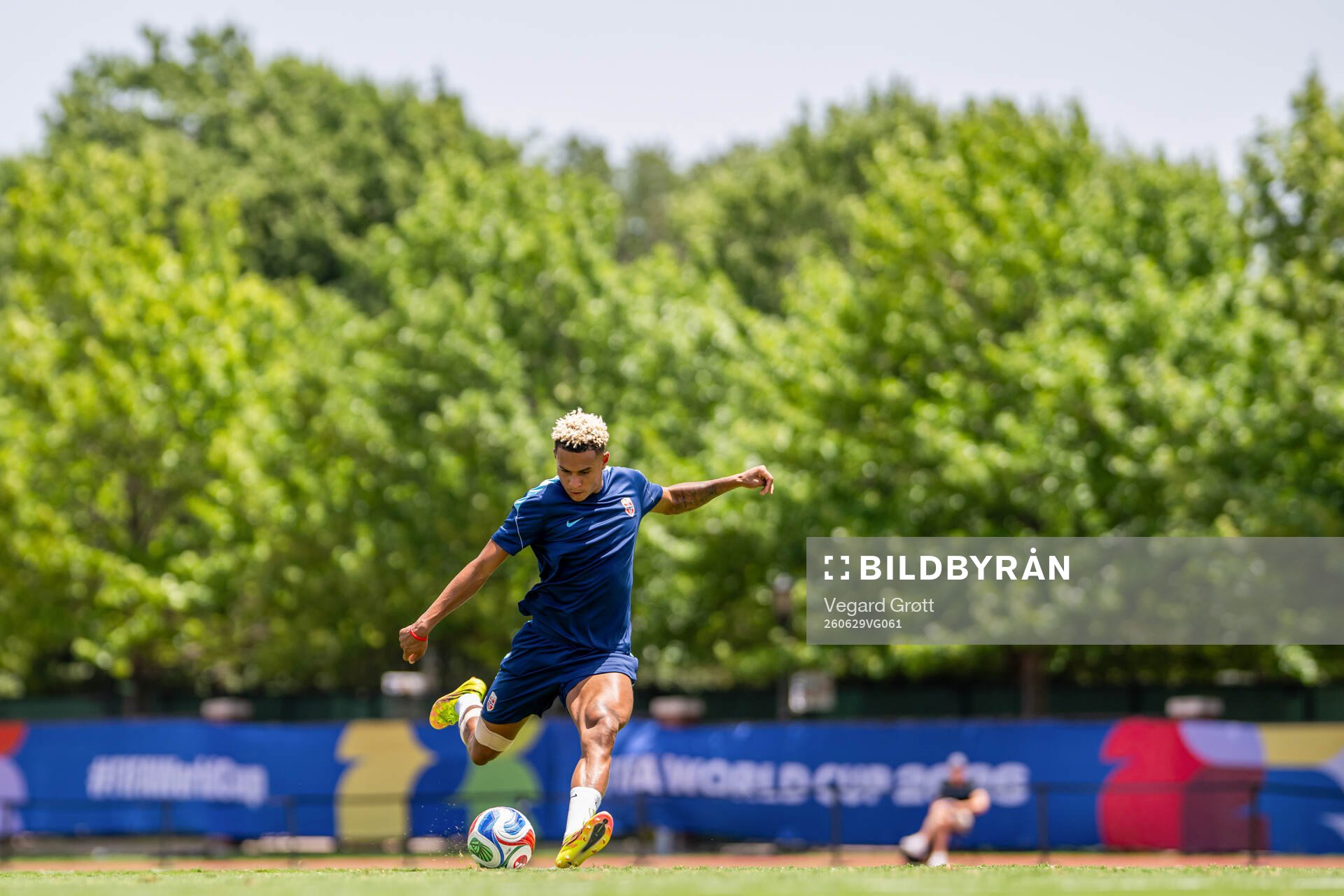 Antonio Nusa of the Norwegian national football team at a