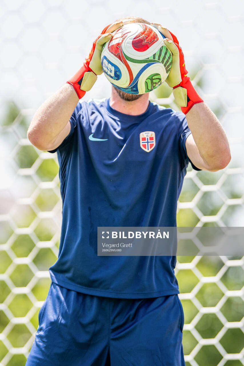 Goalkeeper Egil Selvik of the Norwegian national football