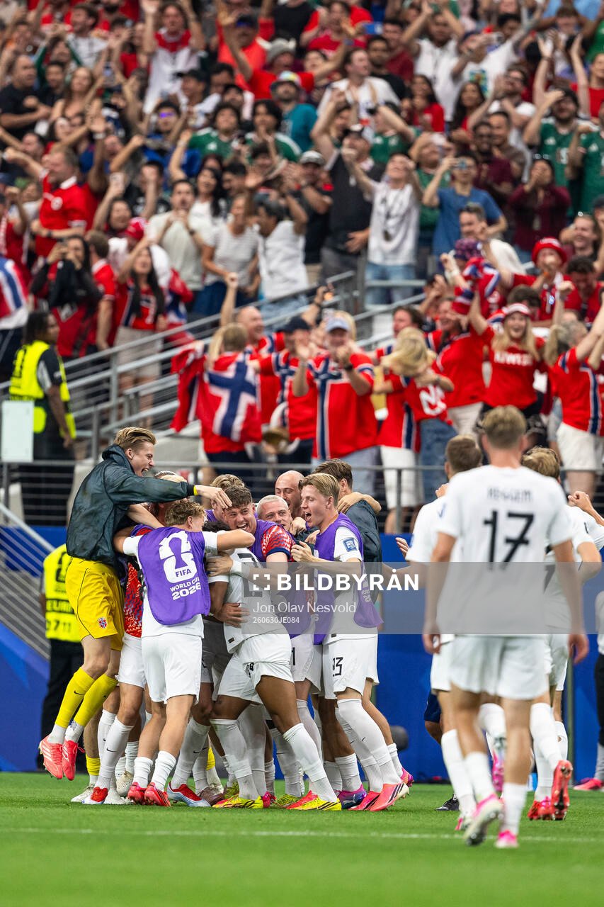 Antonio Nusa of Norway celebrates