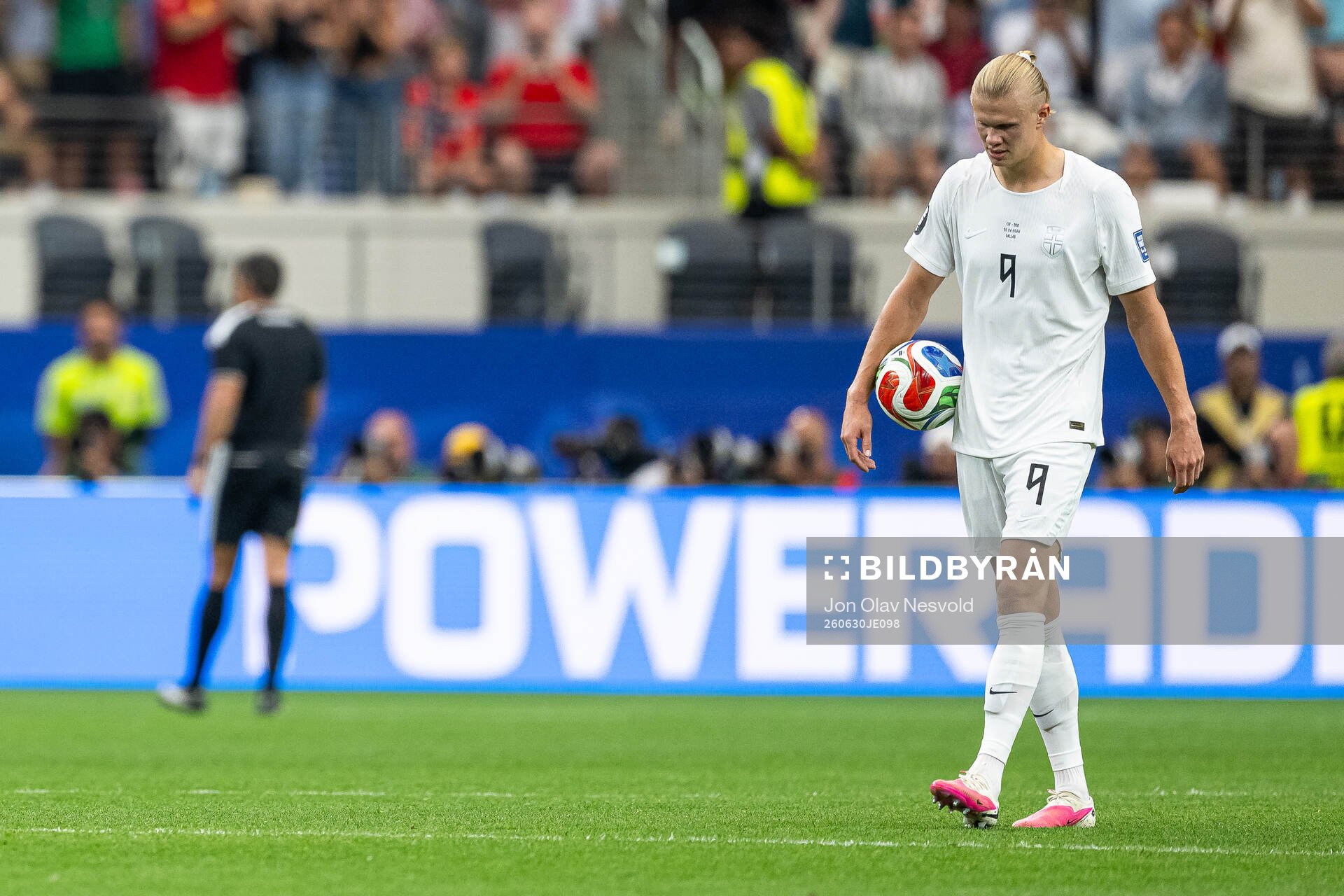 Erling Braut Haaland of Norway looks dejected