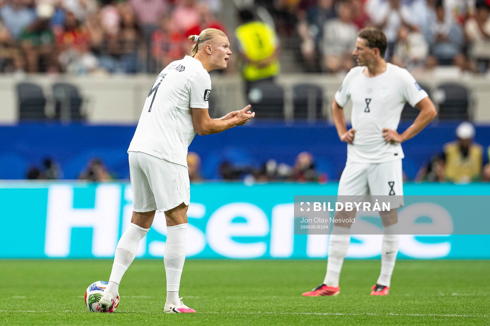 Erling Braut Haaland of Norway looks dejected