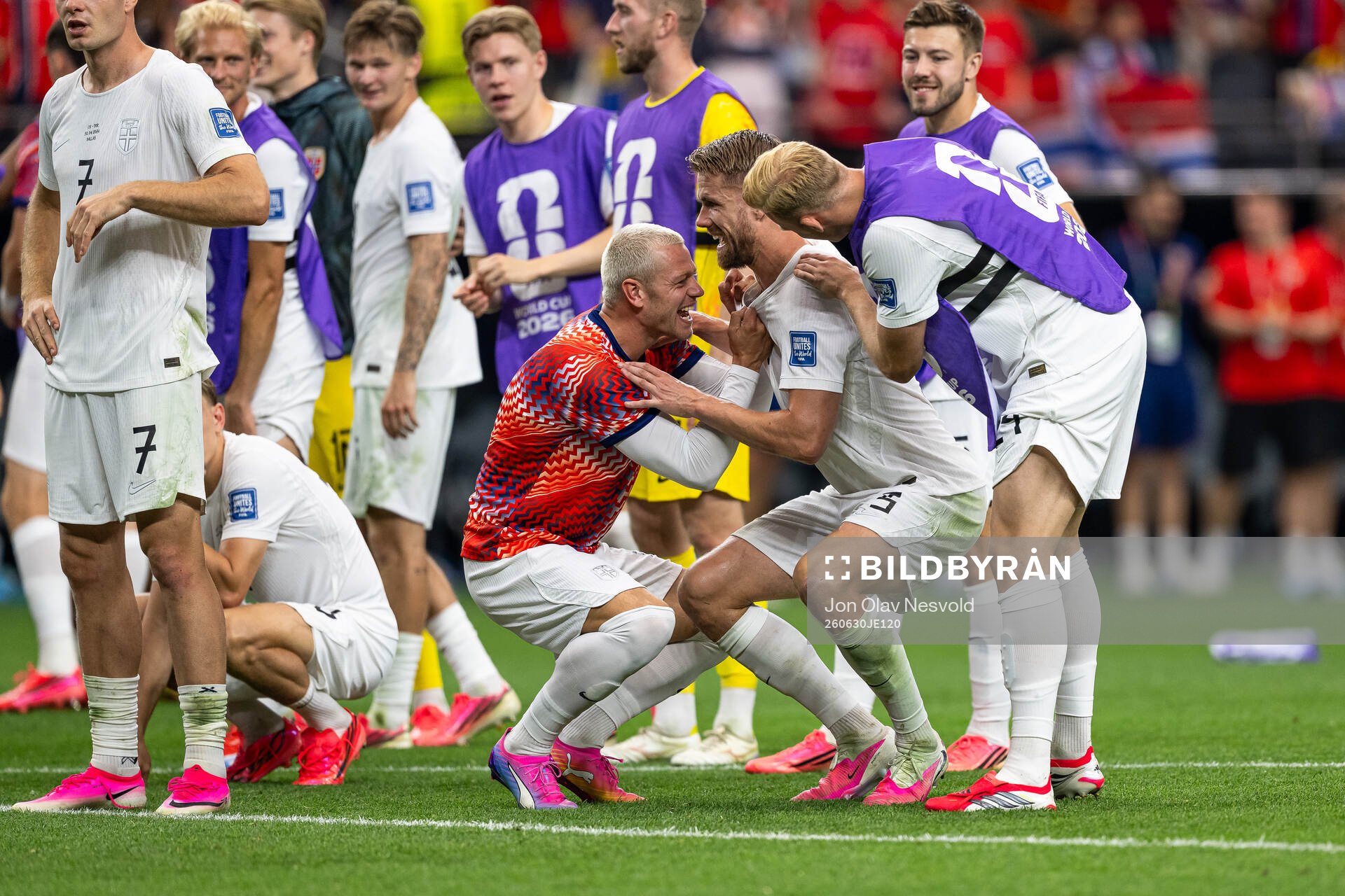 David Møller Wolfe of Norway celebrates