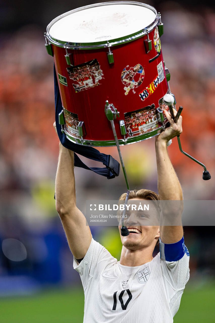 Martin Ødegaard of Norway celebrates