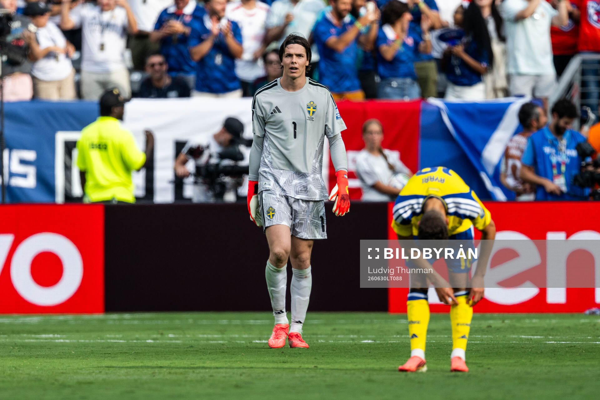 Goalkeeper Jacob Widell Zetterström of Sweden looks