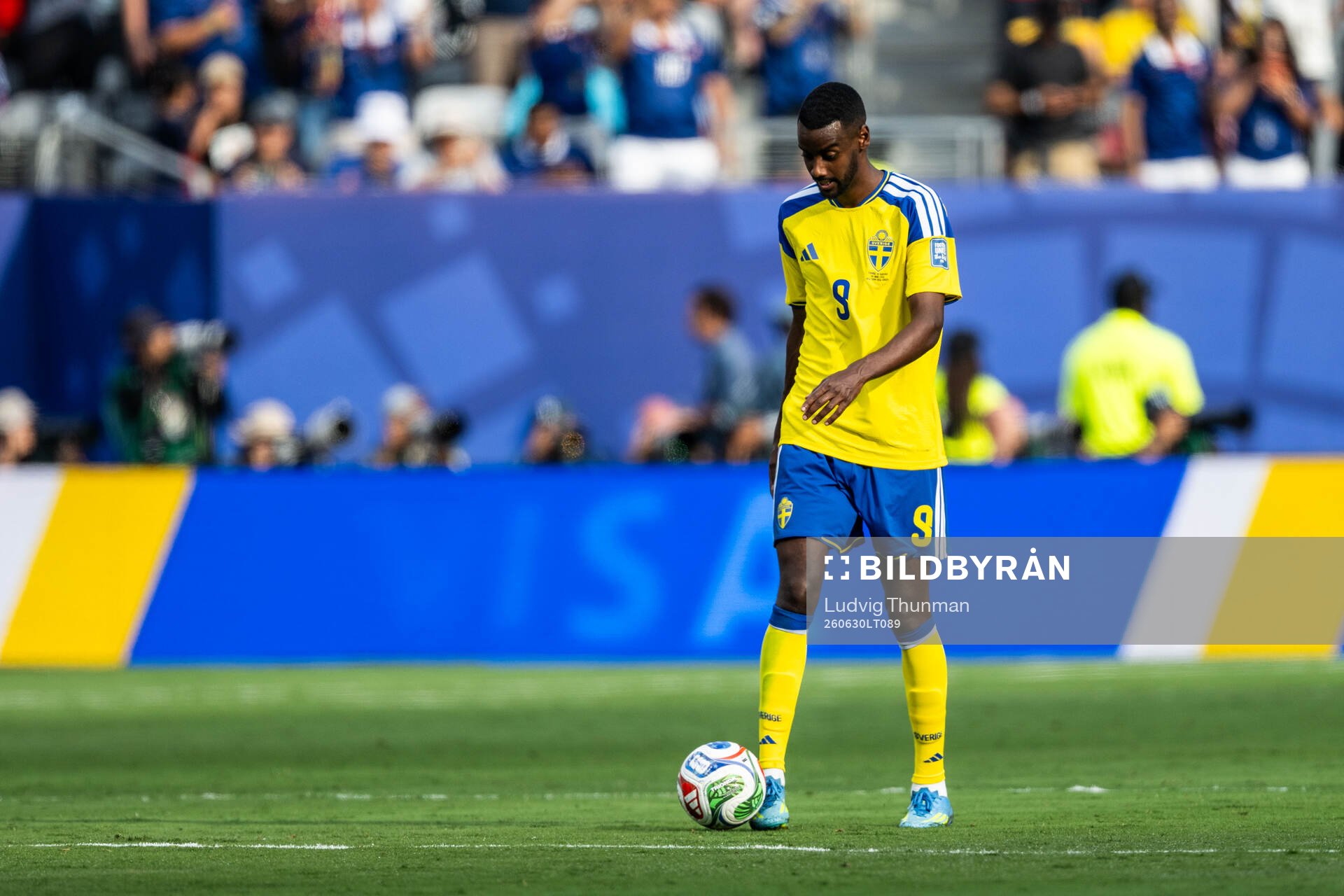 Alexander Isak of Sweden looks dejected