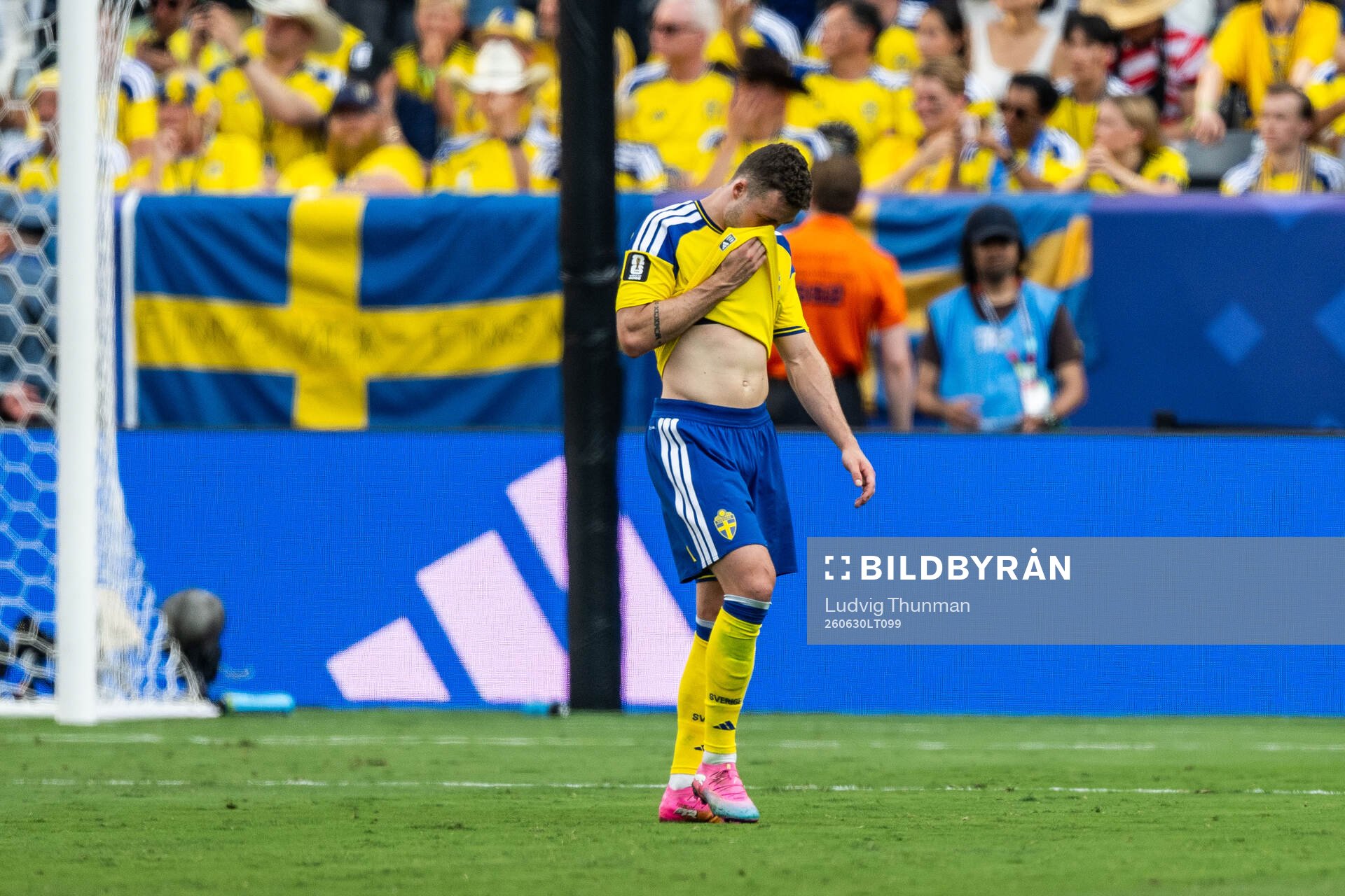 Gabriel Gudmundsson of Sweden looks dejected