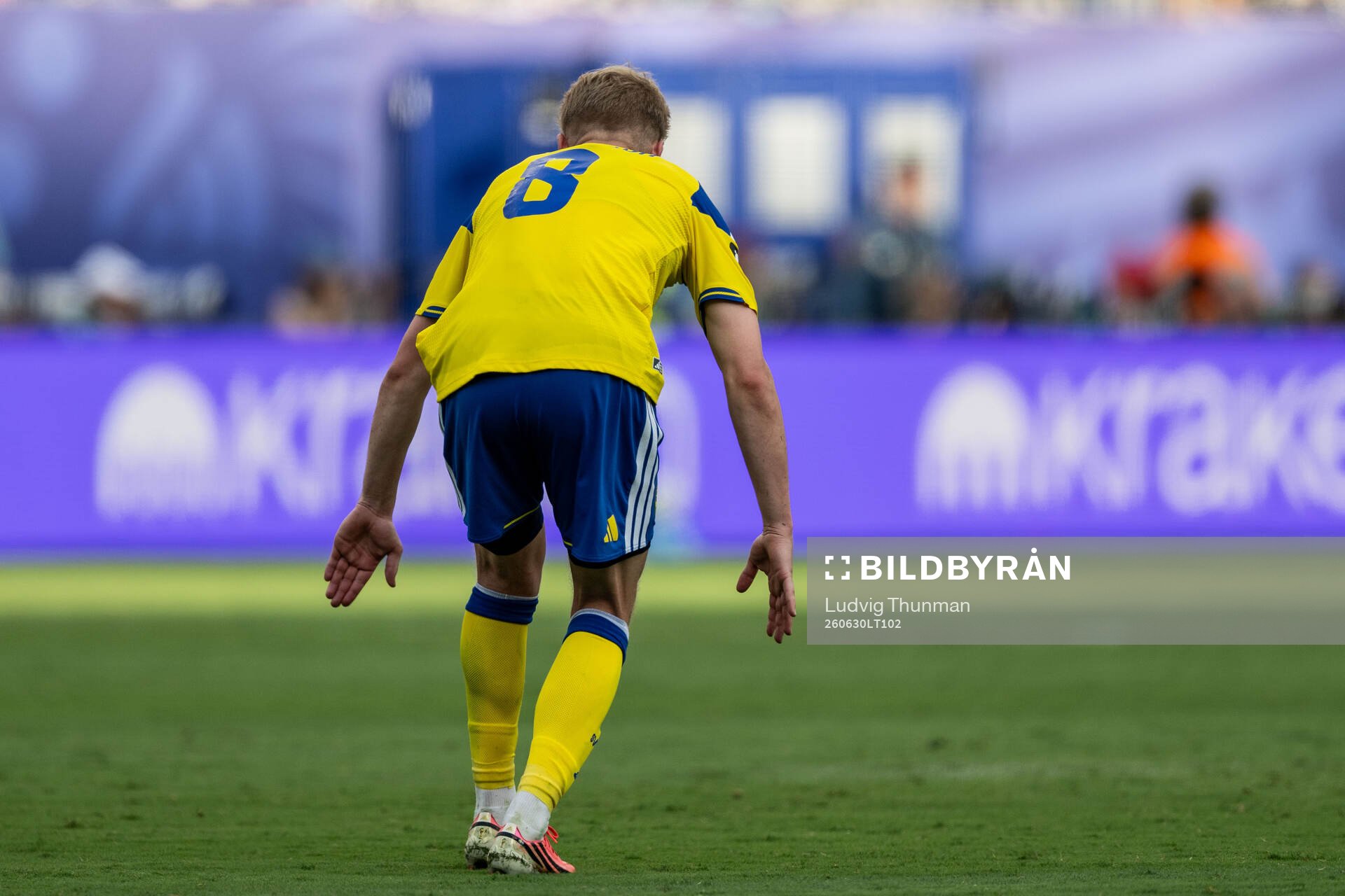 Daniel Svensson of Sweden in pain