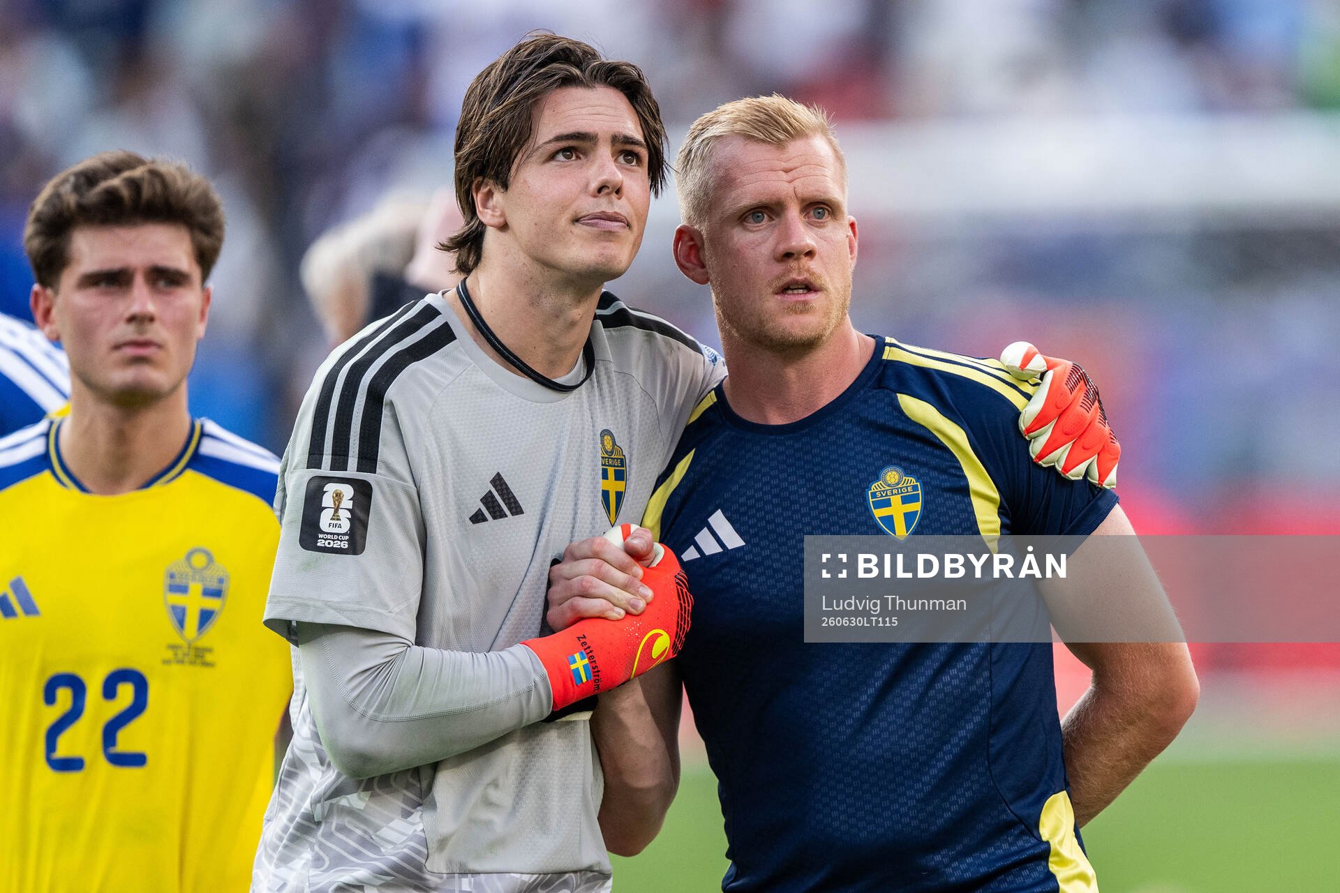 Goalkeeper Jacob Widell Zetterström and goalkeeper coach