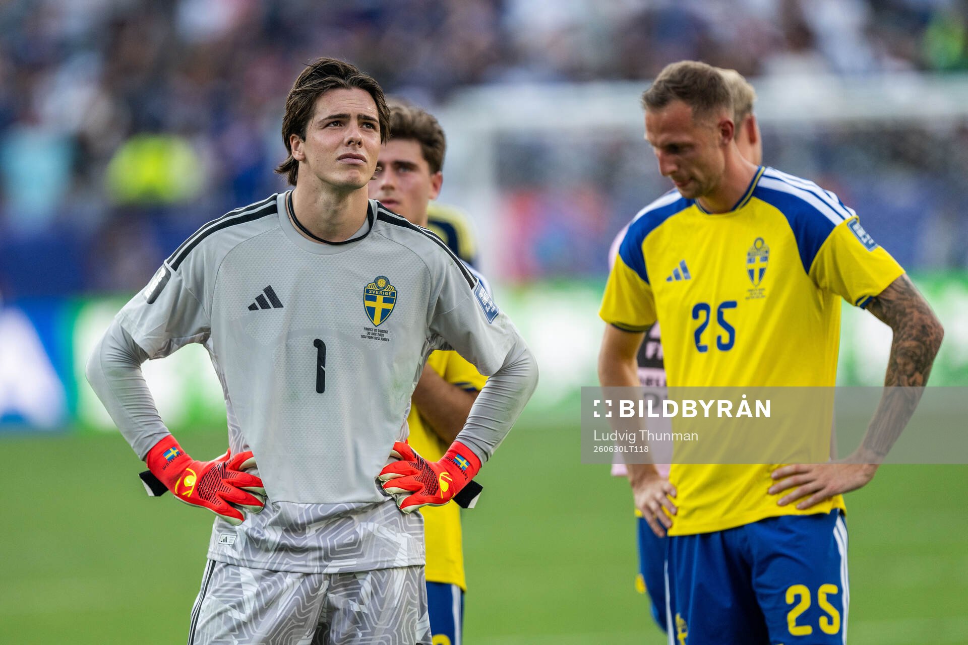 Goalkeeper Jacob Widell Zetterström of Sweden looks
