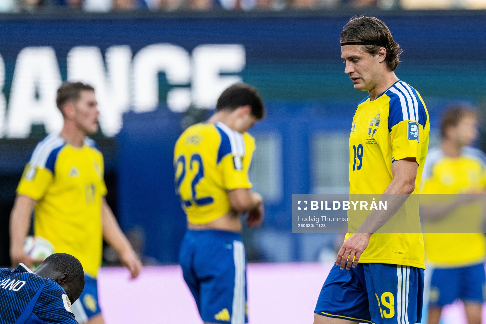 Mattias Svanberg of Sweden looks dejected