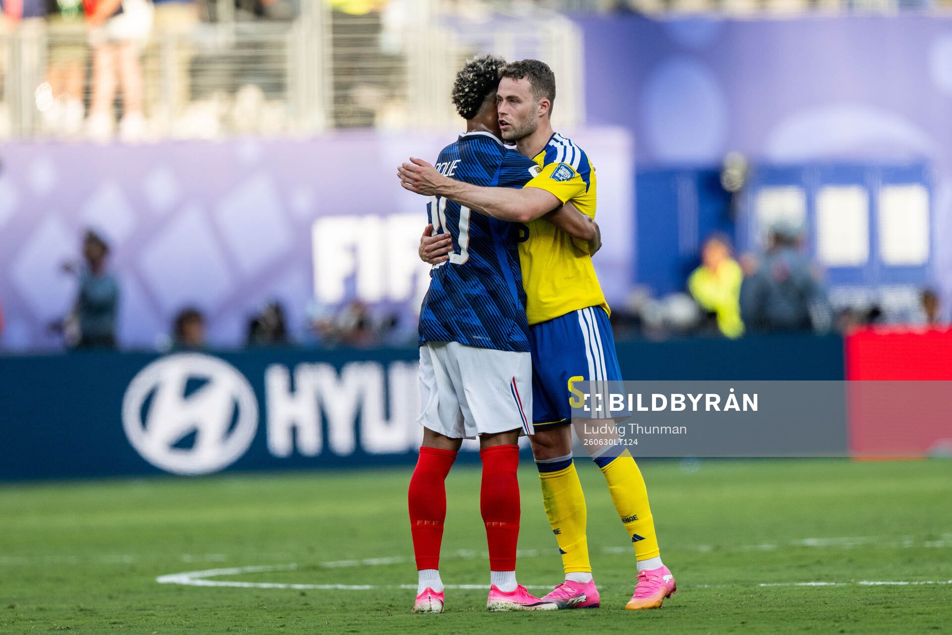 Gabriel Gudmundsson of Sweden and Desire Doue of France