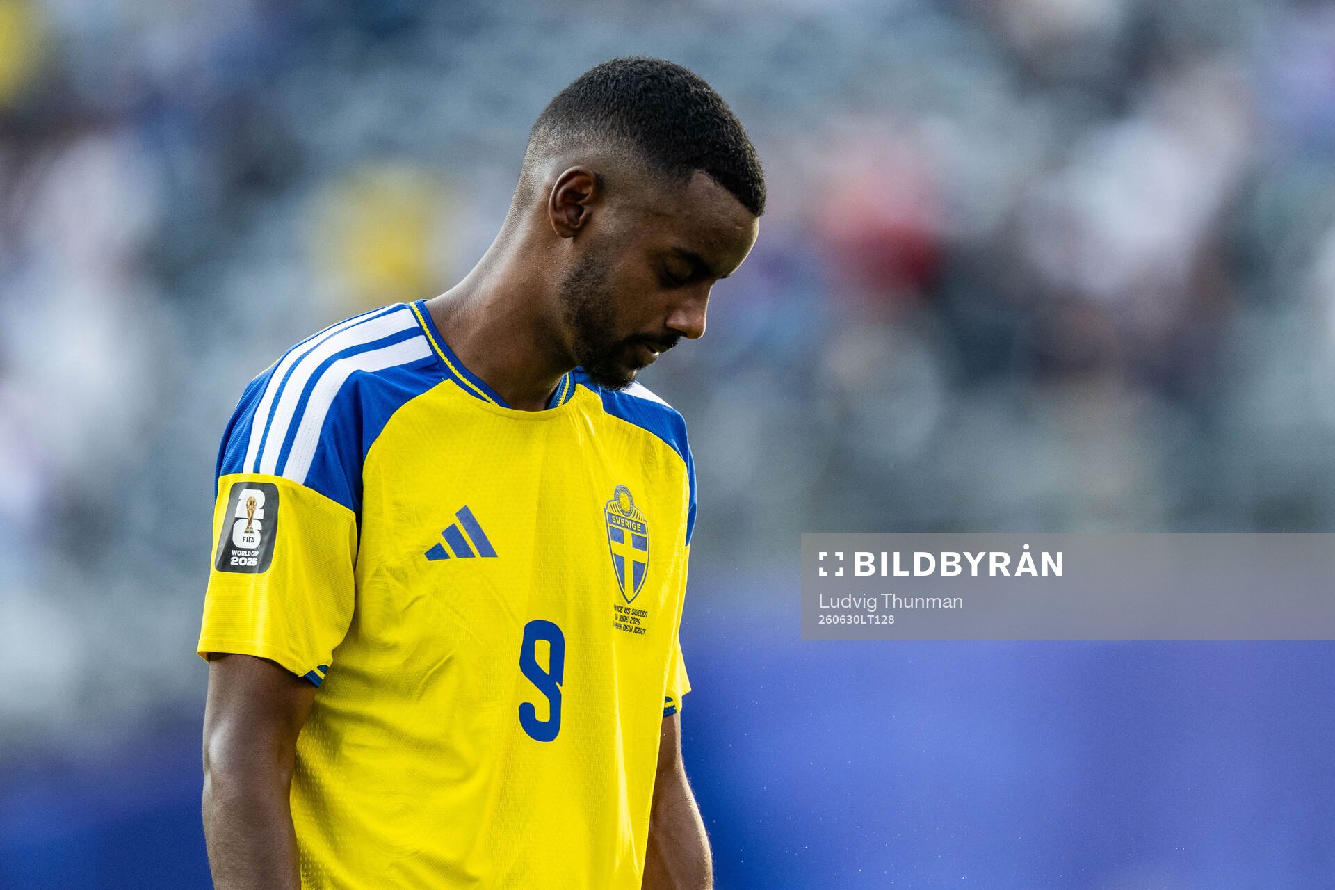Alexander Isak of Sweden looks dejected