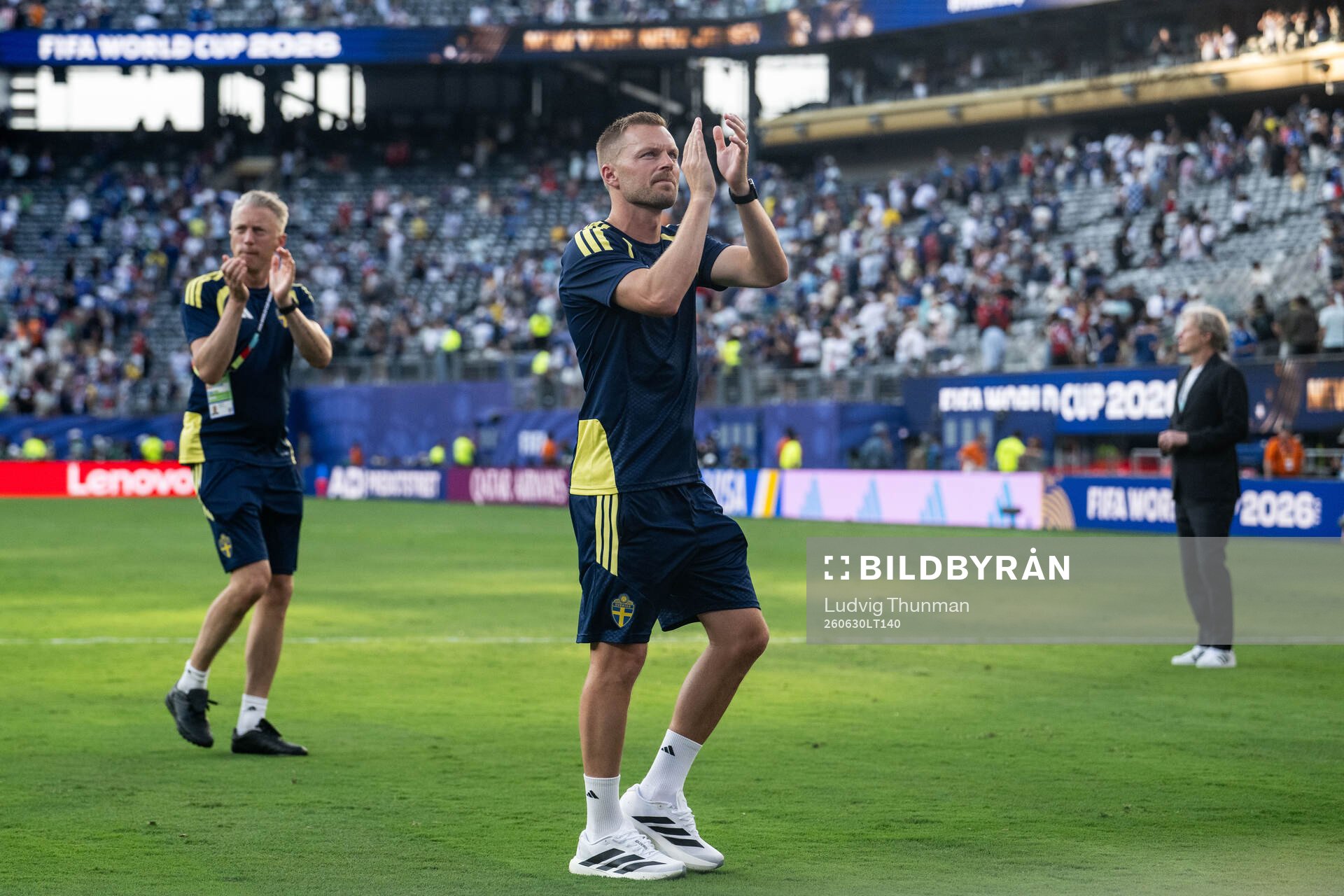 Assistant coach Sebastian Larsson of Sweden