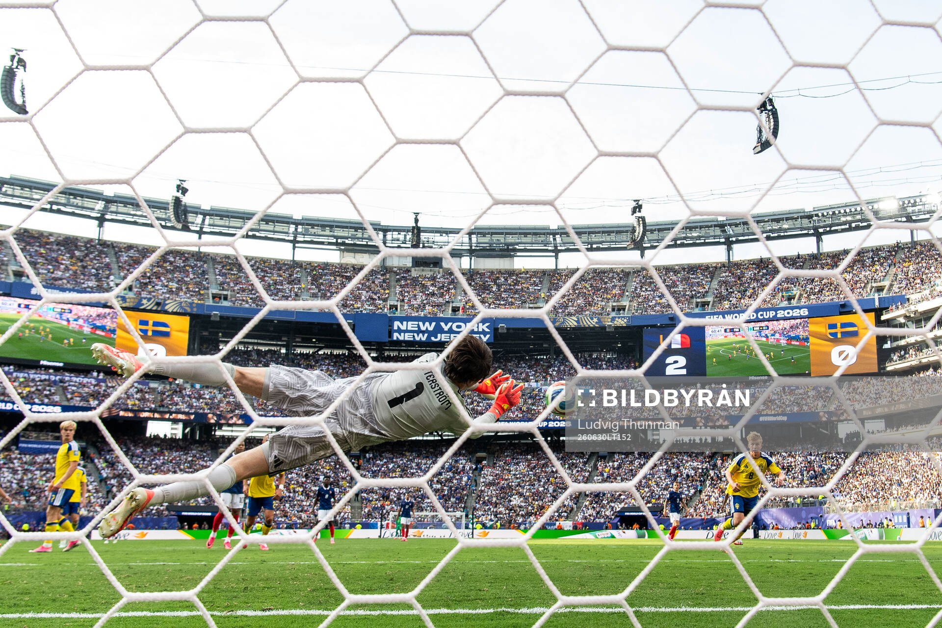 Goalkeeper Jacob Widell Zetterström of Sweden