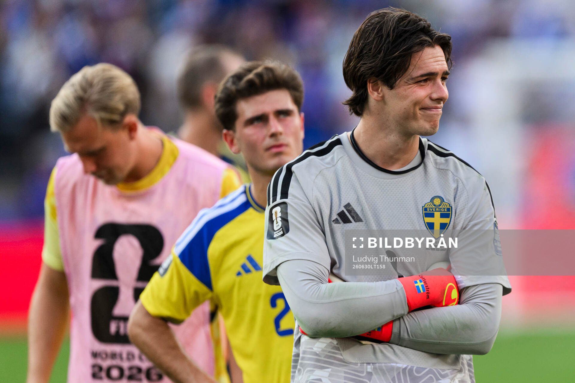 Gustaf Lagerbielke and goalkeeper Jacob Widell Zetterström