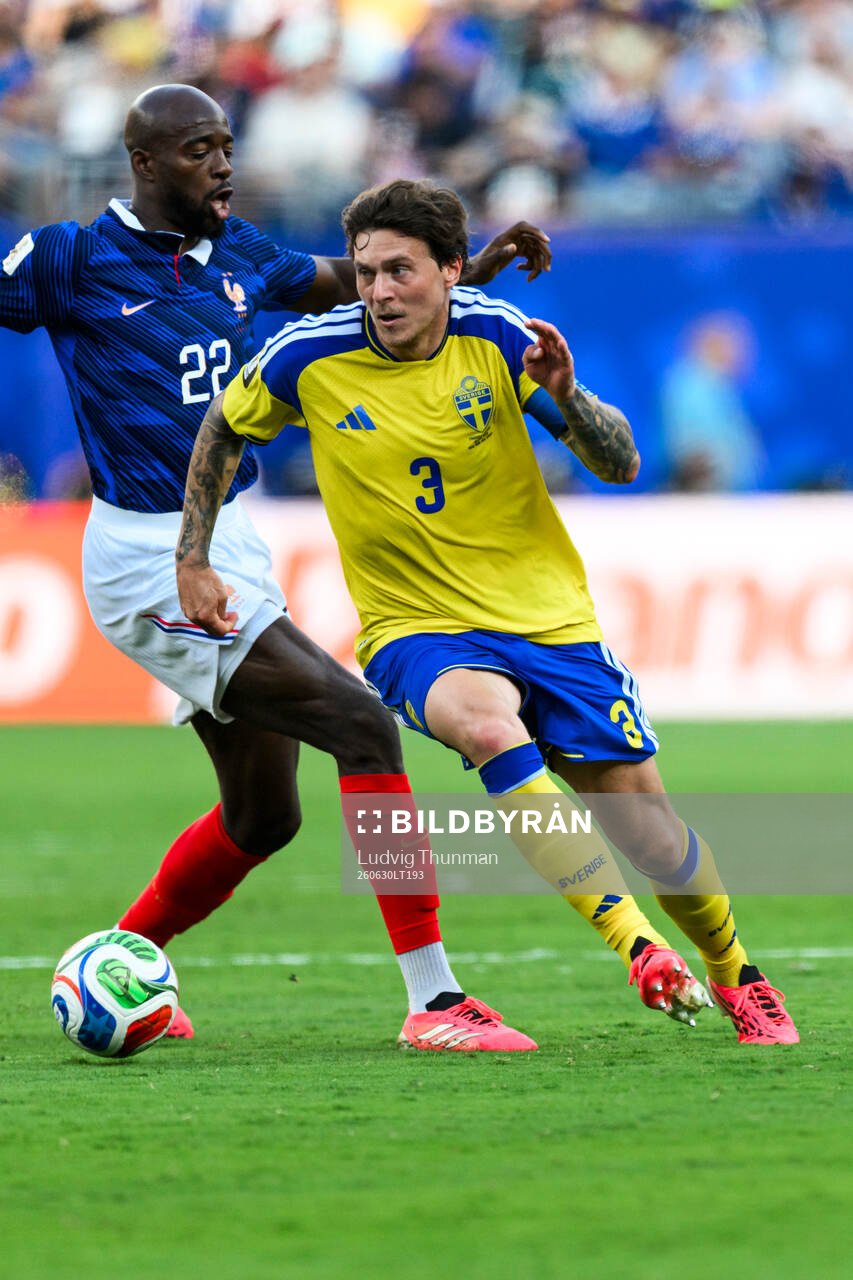 Jean-Philippe Mateta of France and Victor Nilsson Lindelöf