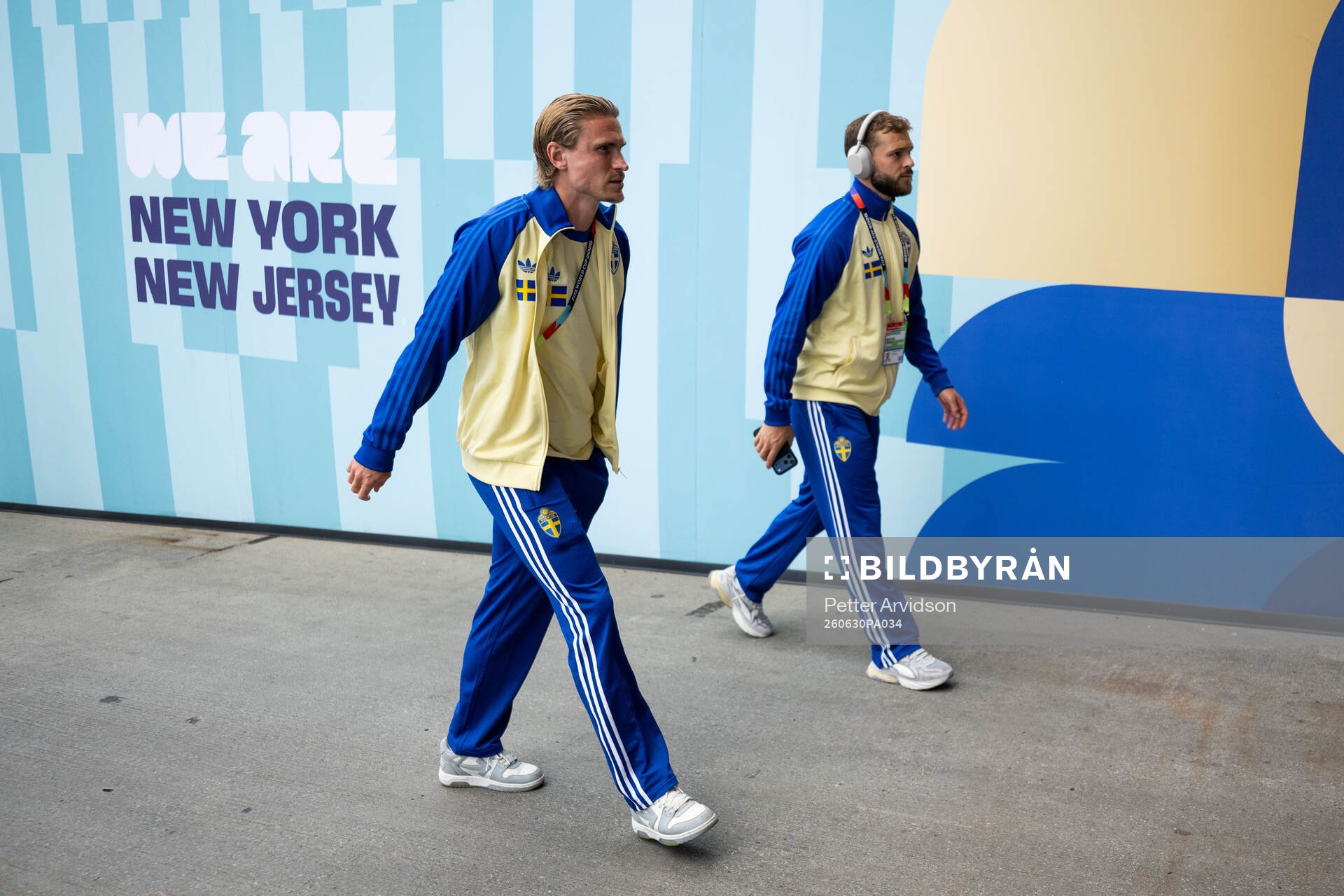 Carl Starfelt and Jesper Karlström of Sweden arrives