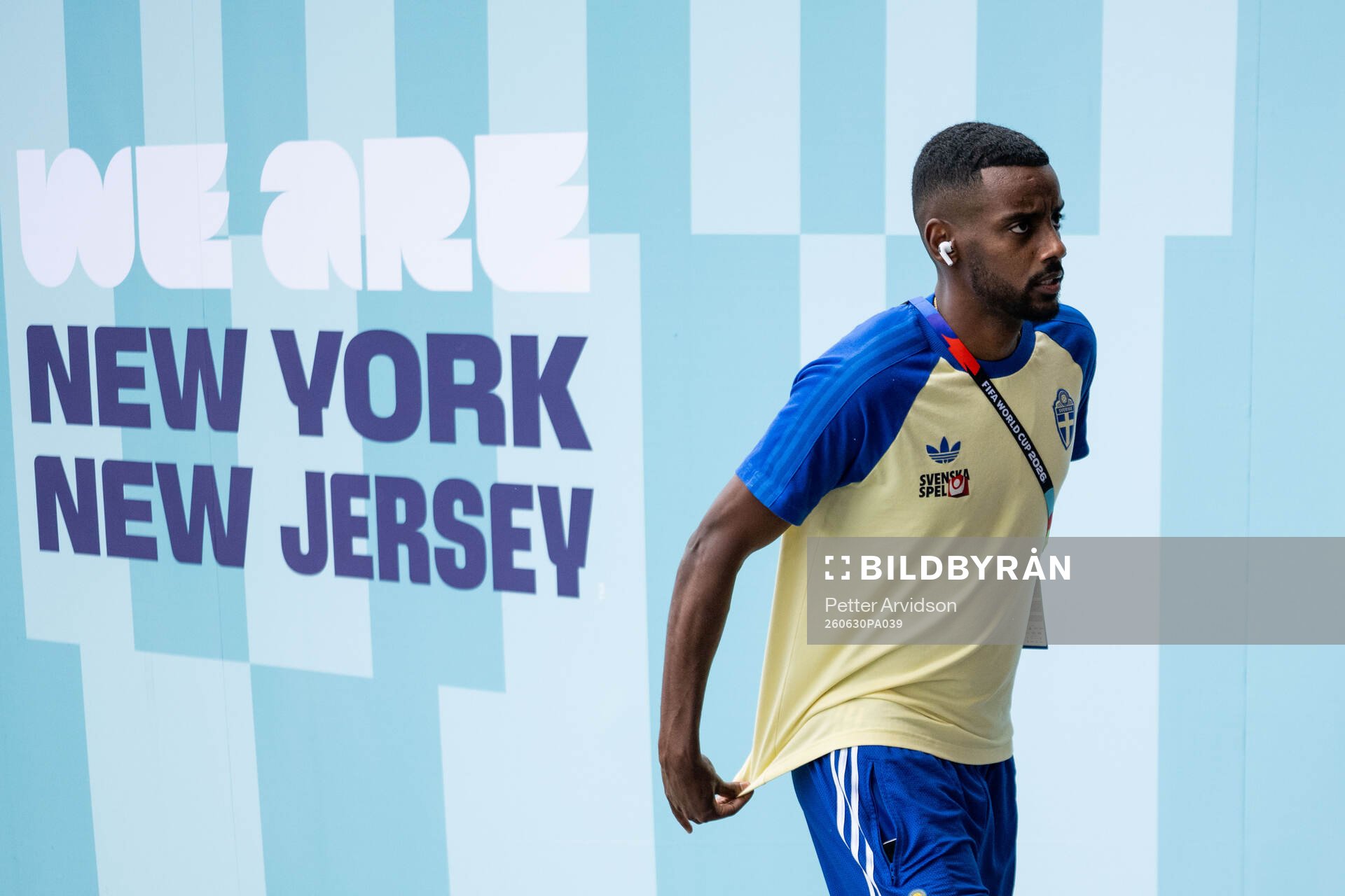 Alexander Isak of Sweden arrives