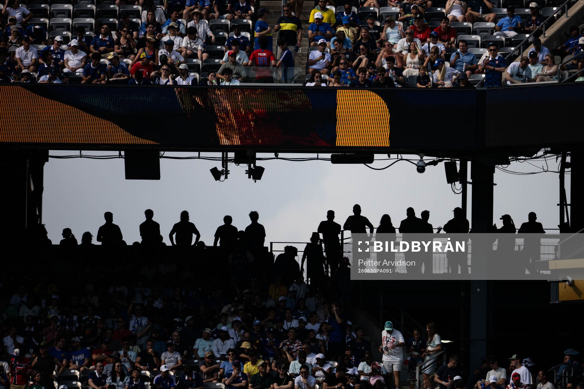 Spectators in the stands