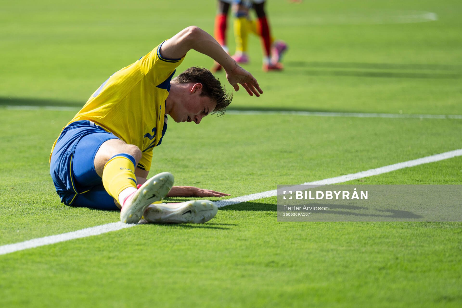 Elliot Stroud of Sweden looks dejected  the FIFA World Cup